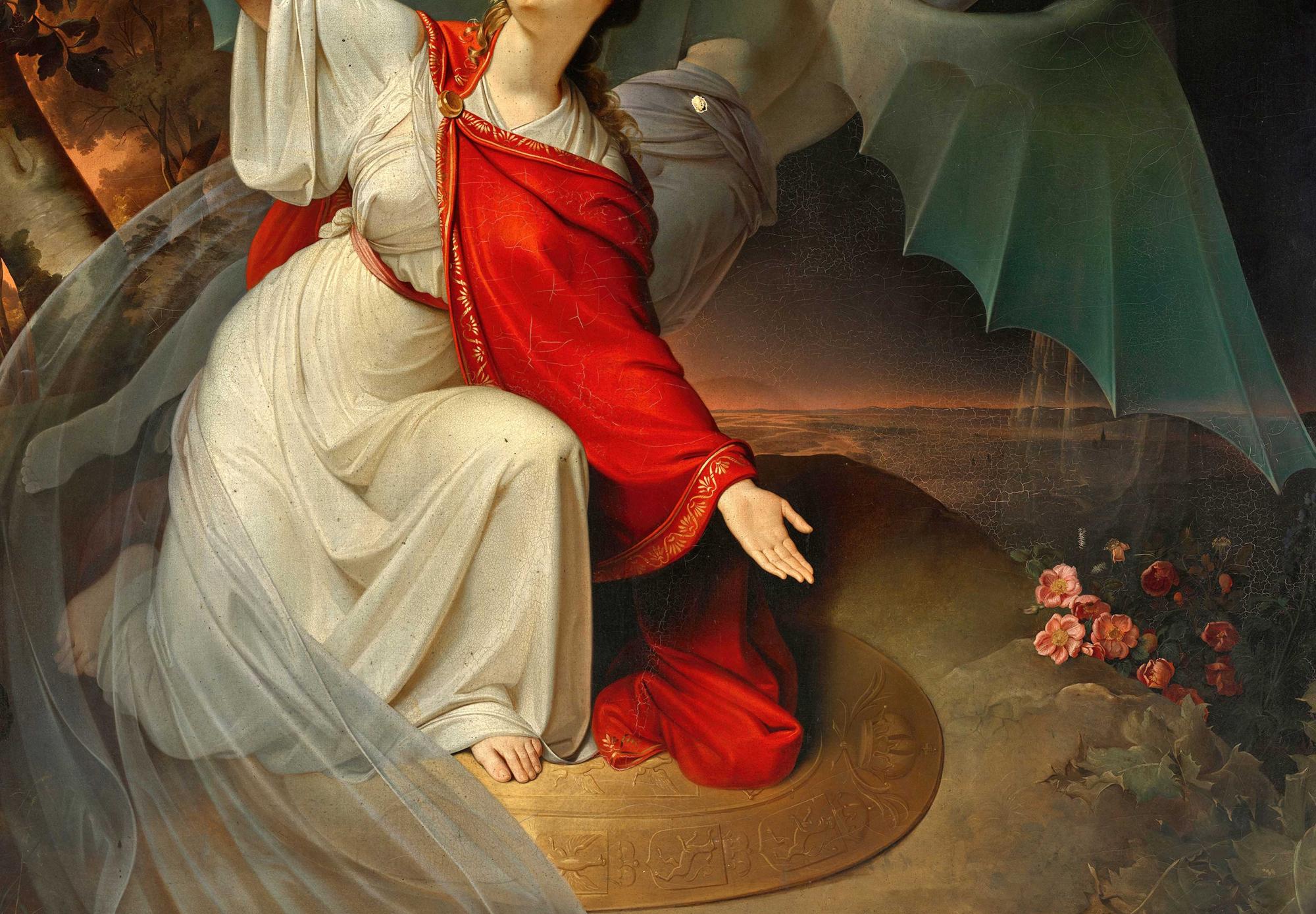Reprodukcija „Austrija ir cholera“, Leopold Bucher, (1835)
