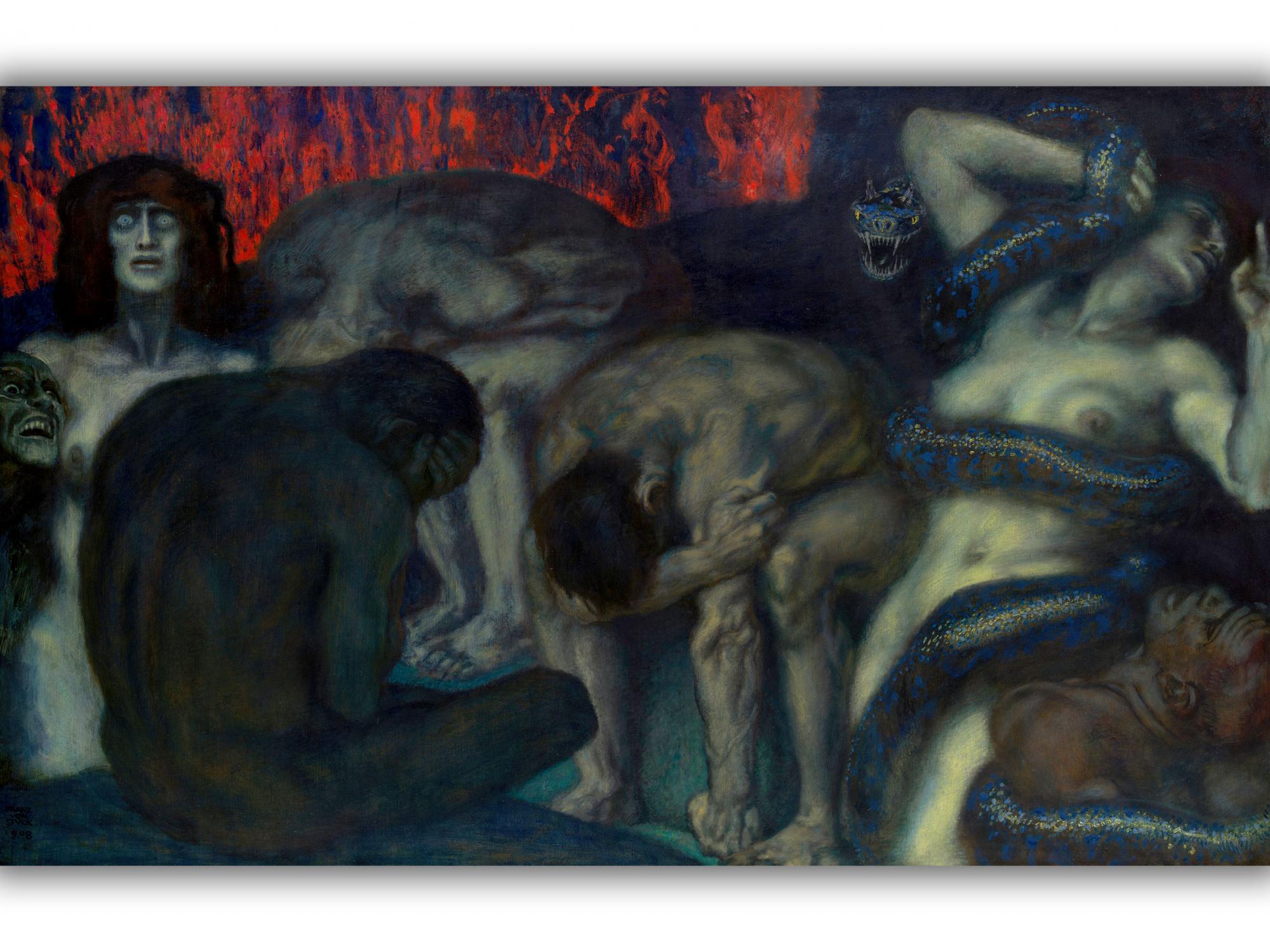 Reprodukcija „Pragaras“, Franz von Stuck