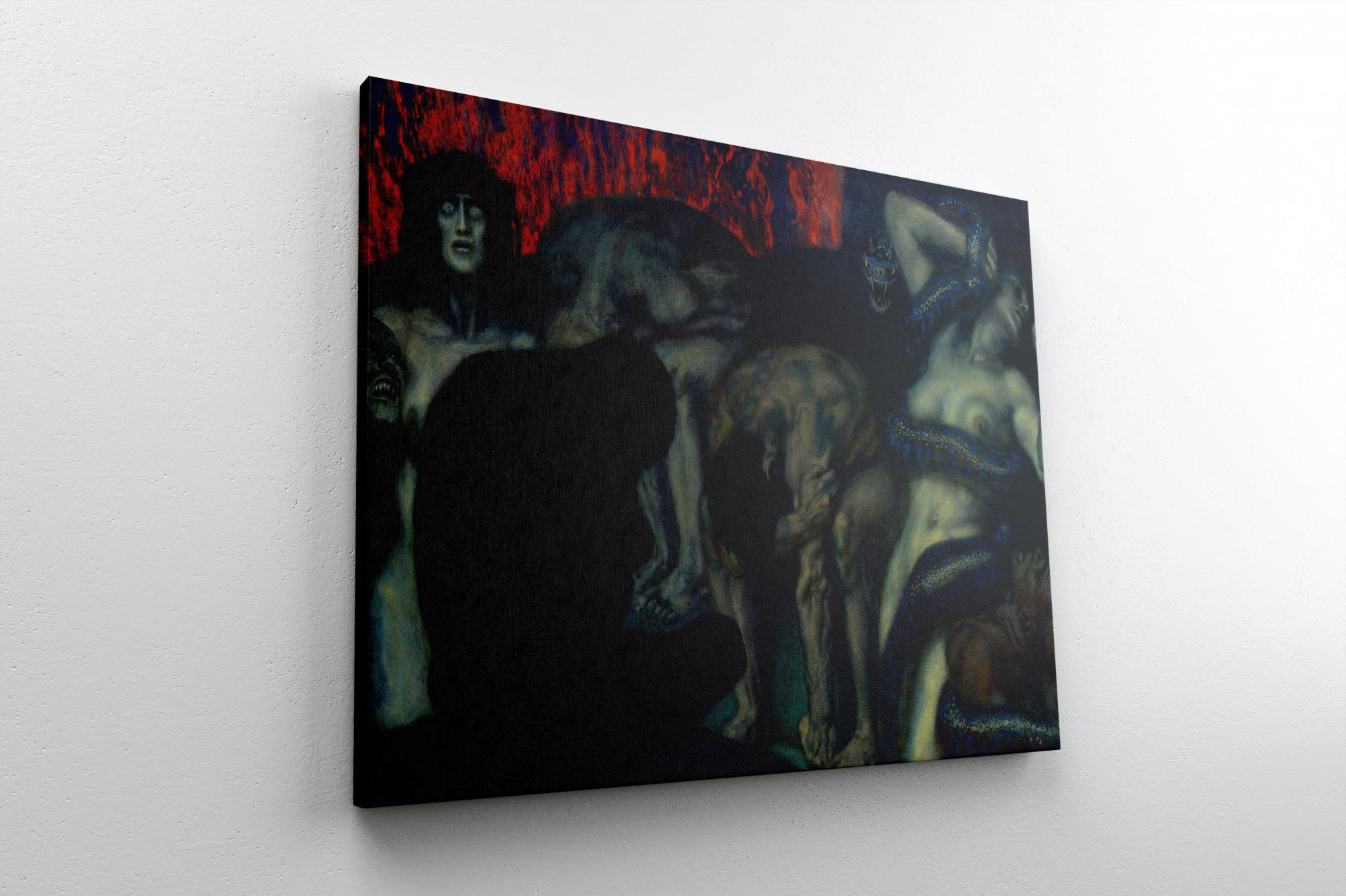 Reprodukcija „Pragaras“, Franz von Stuck