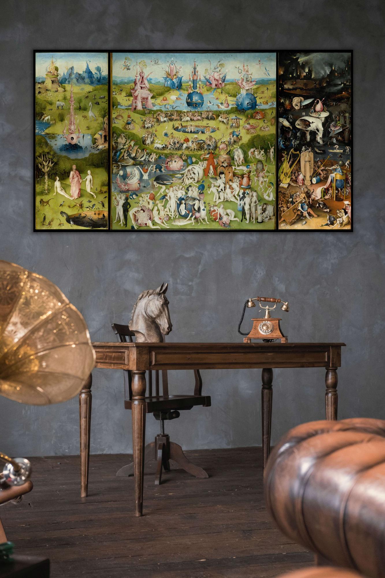 Reprodukcija „Dieviškųjų malonumų sodas“, Hieronymus Bosch, (1515)