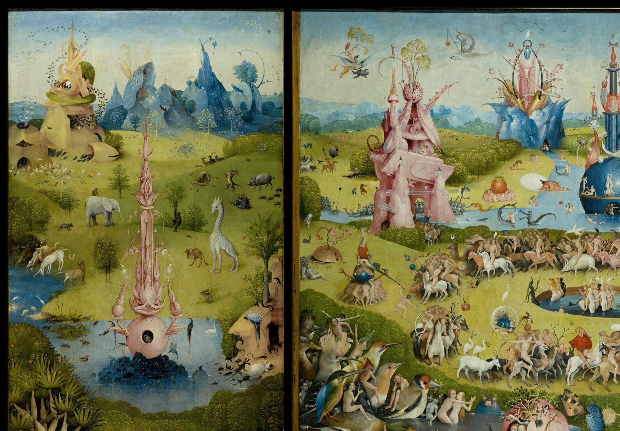 Reprodukcija „Dieviškųjų malonumų sodas“, Hieronymus Bosch, (1515)