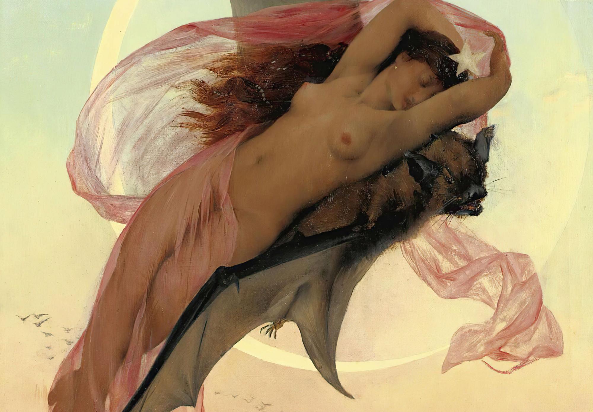 Reprodukcija „Mėnulio apšviesti sapnai“, Gabriel Ferrier, (1874)