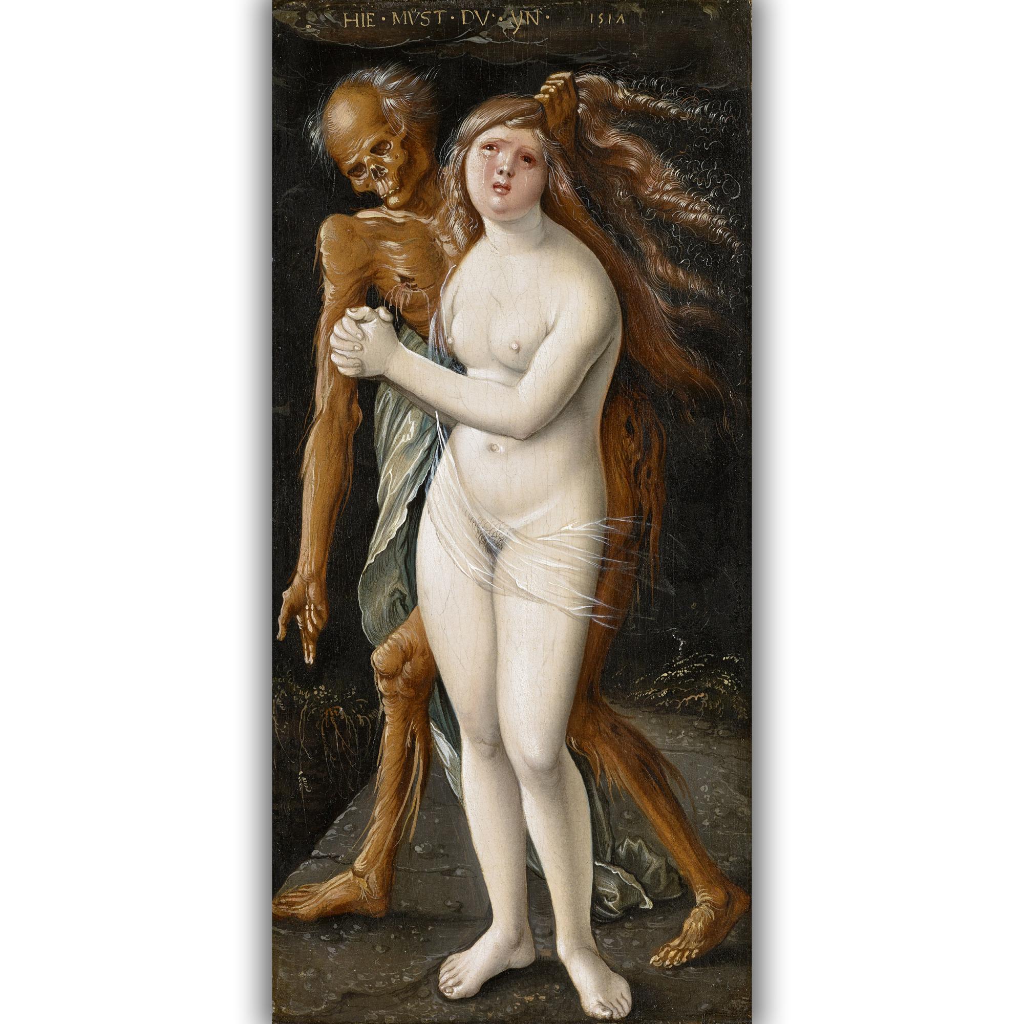 Reprodukcija „Mirtis ir mergelė“, Hans Baldung, (1517)