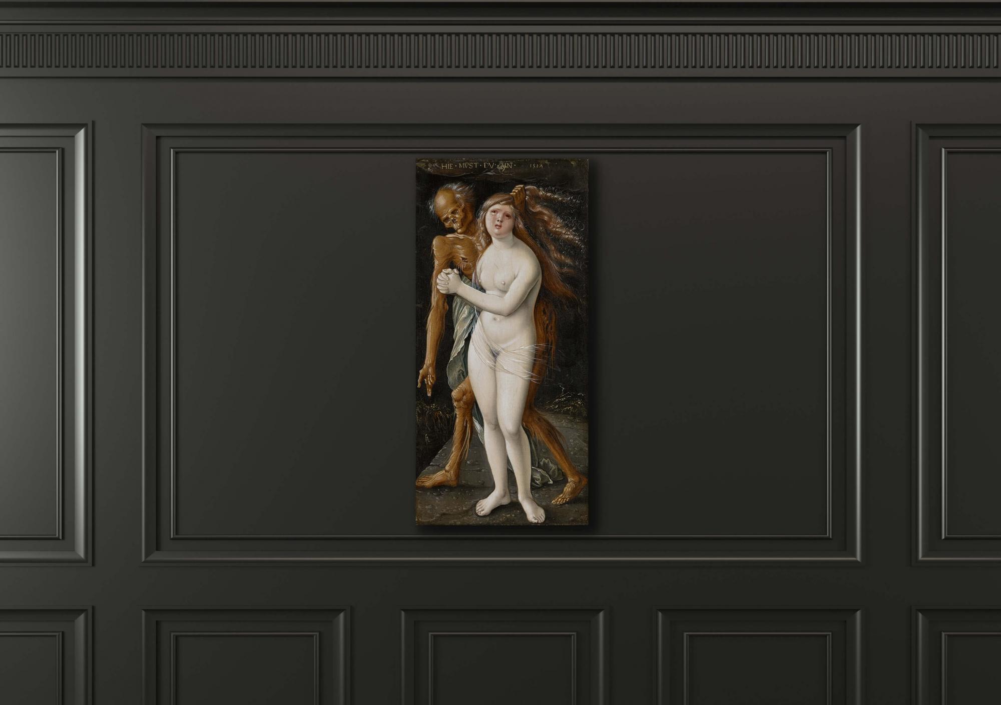 Reprodukcija „Mirtis ir mergelė“, Hans Baldung, (1517)