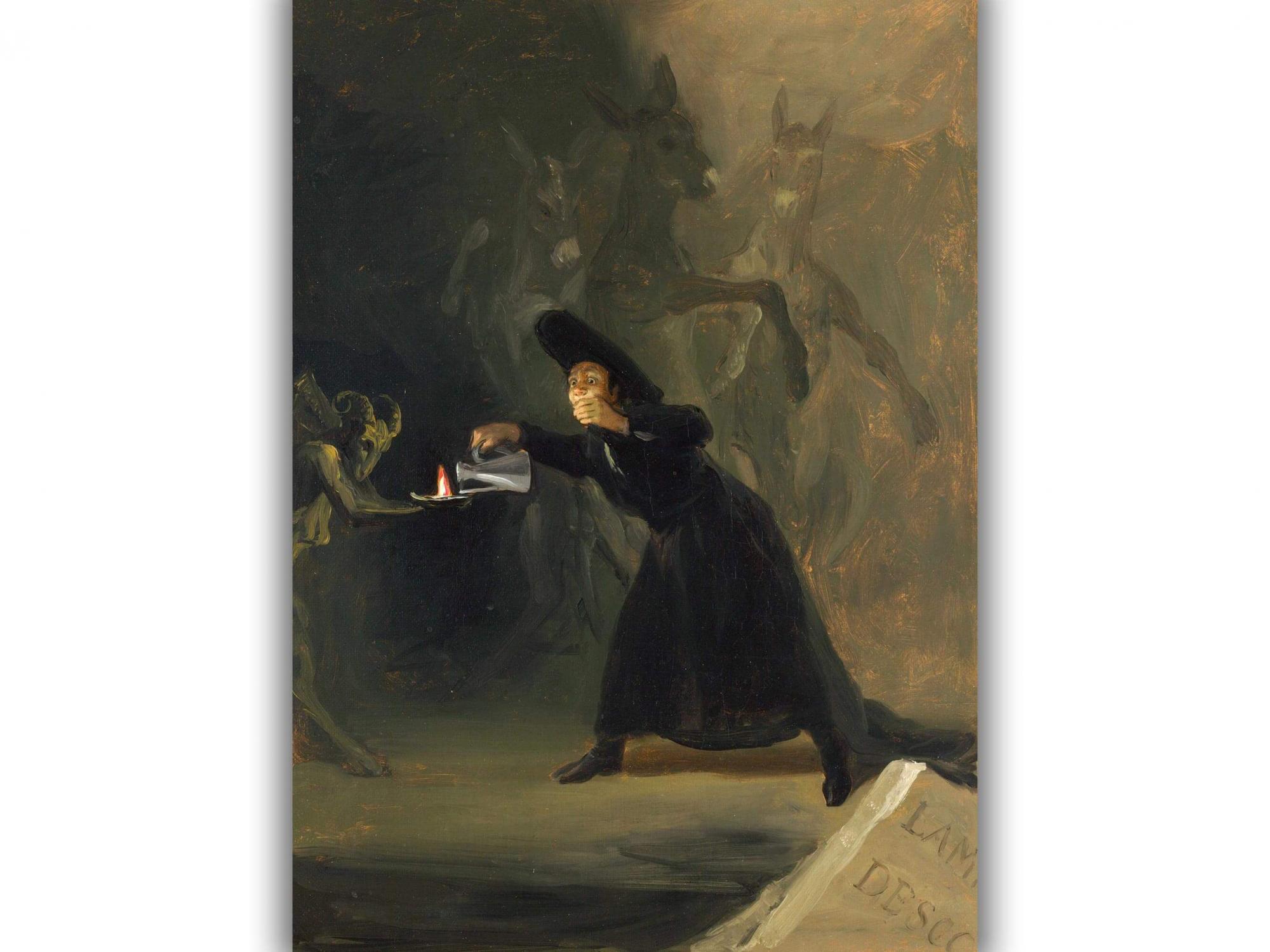 Reprodukcija „Užkerėtas žmogus“, Francisco de Goya, (1798)