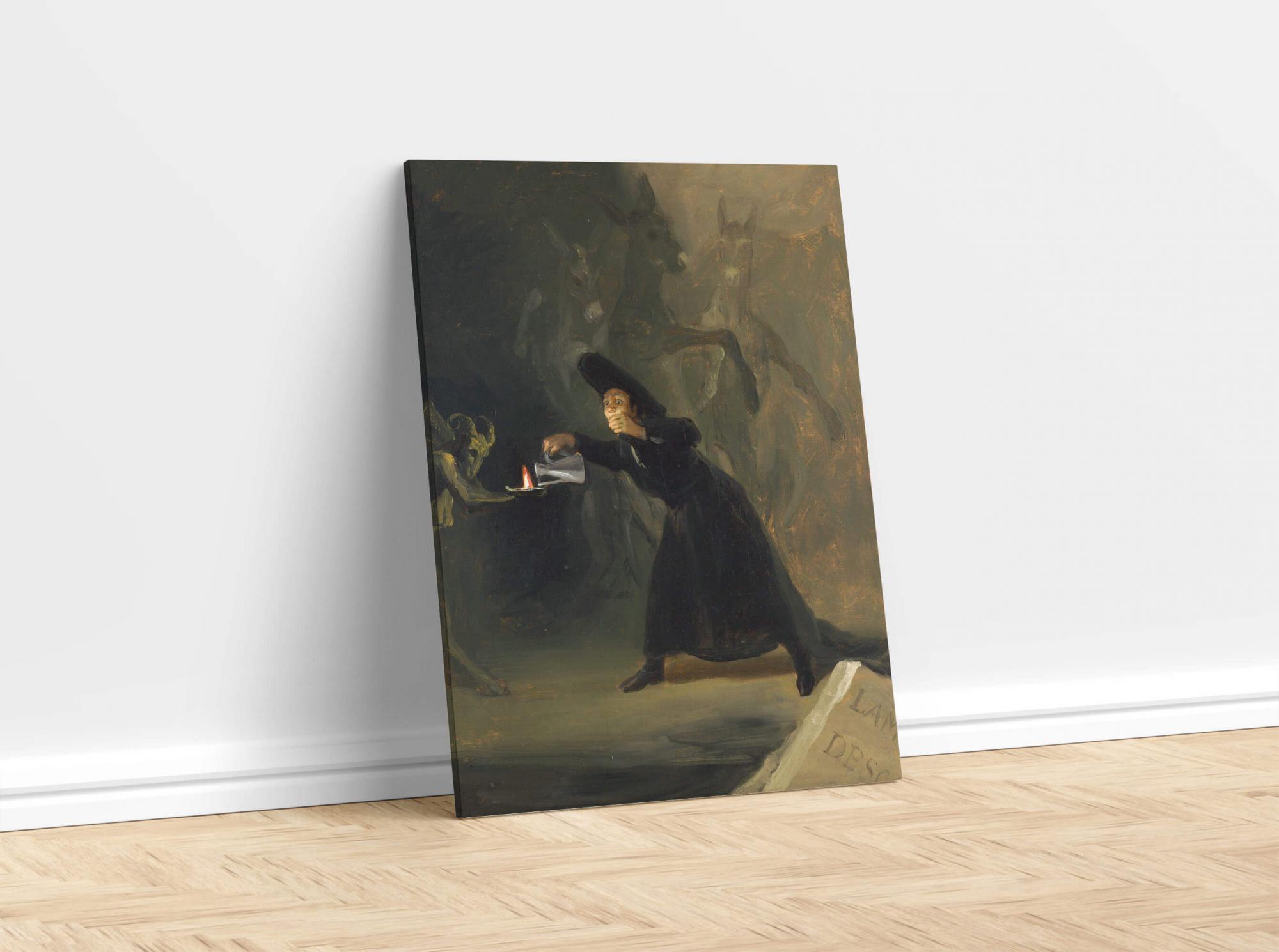 Reprodukcija „Užkerėtas žmogus“, Francisco de Goya, (1798)