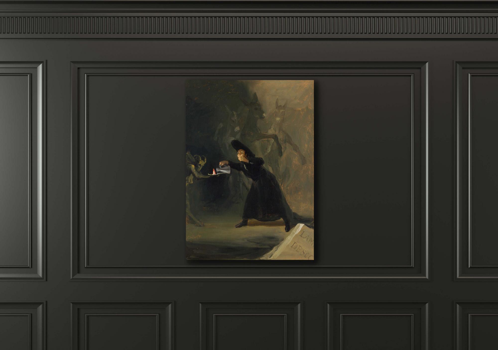 Reprodukcija „Užkerėtas žmogus“, Francisco de Goya, (1798)