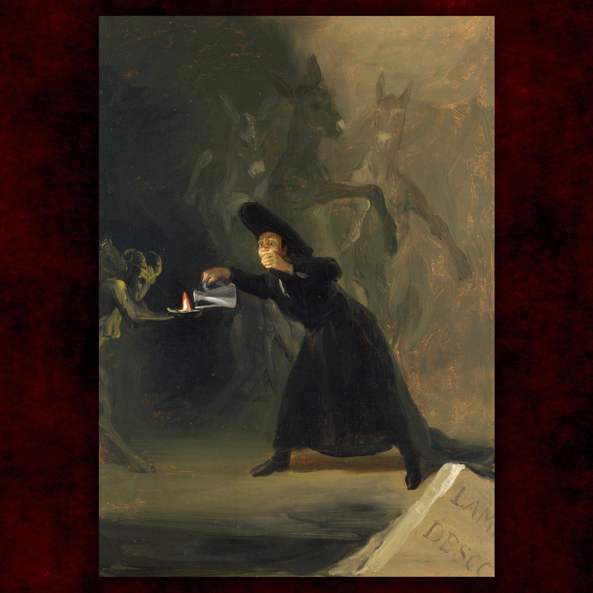 Reprodukcija „Užkerėtas žmogus“, Francisco de Goya, (1798)