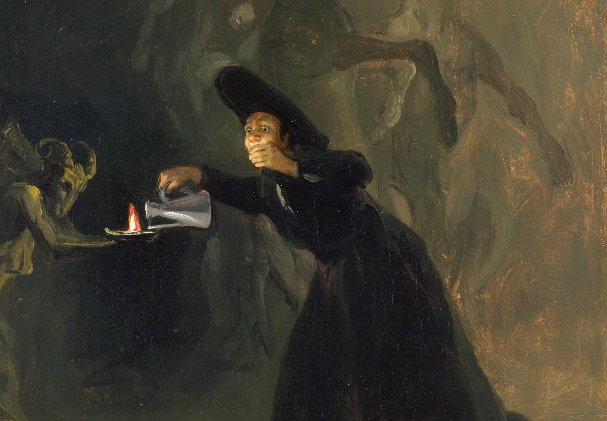 Reprodukcija „Užkerėtas žmogus“, Francisco de Goya, (1798)