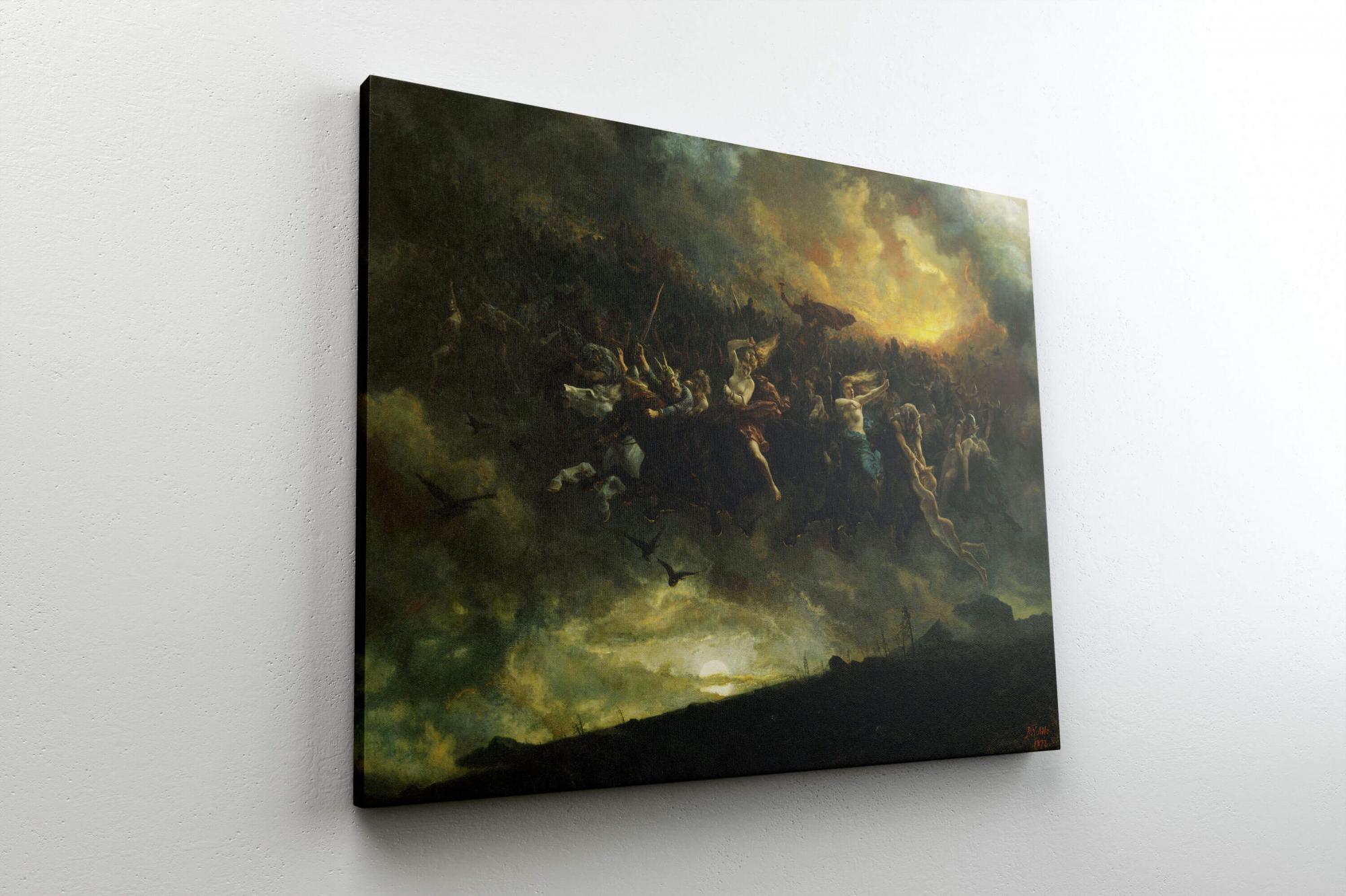 Reprodukcija „Laukinė Odino medžioklė“, Peter Nicolai Arbo, (1872)