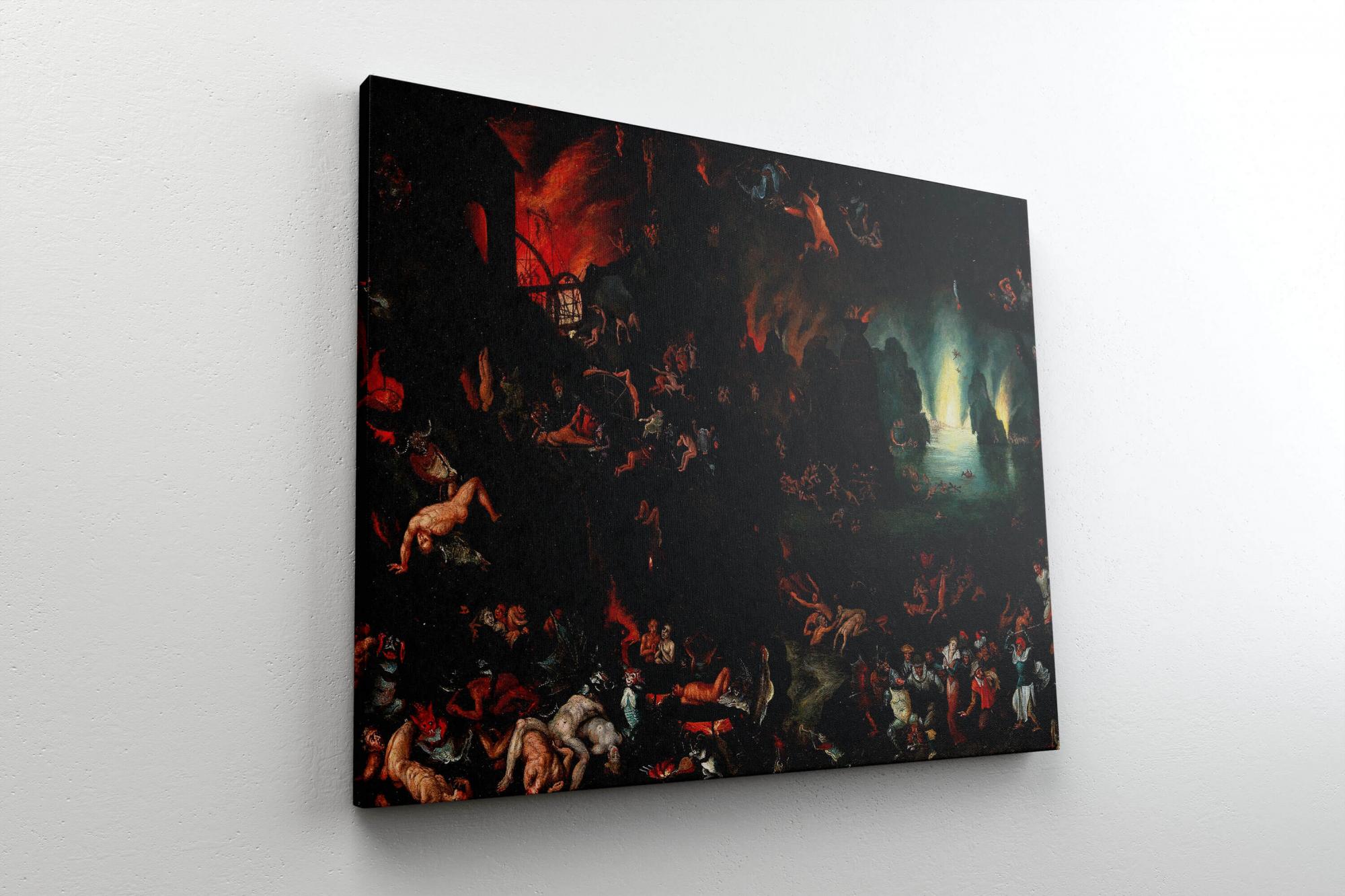 Reprodukcija „Pragaro scena“, Jan Brueghel The Elder