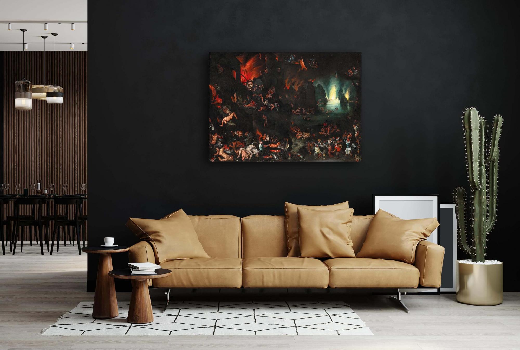 Reprodukcija „Pragaro scena“, Jan Brueghel The Elder