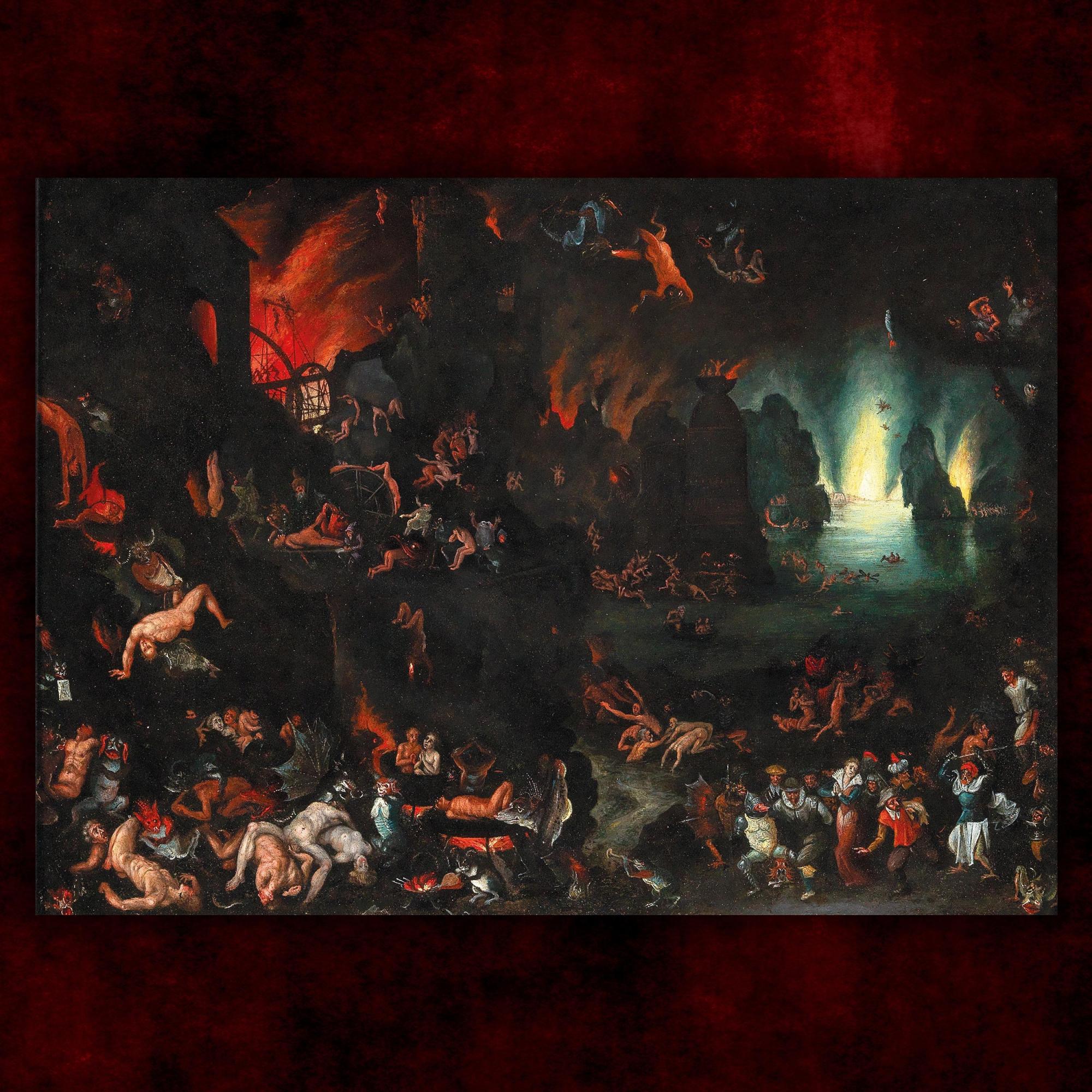Reprodukcija „Pragaro scena“, Jan Brueghel The Elder