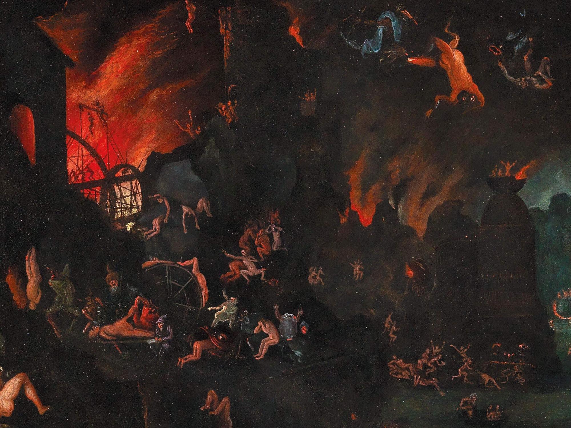 Reprodukcija „Pragaro scena“, Jan Brueghel The Elder