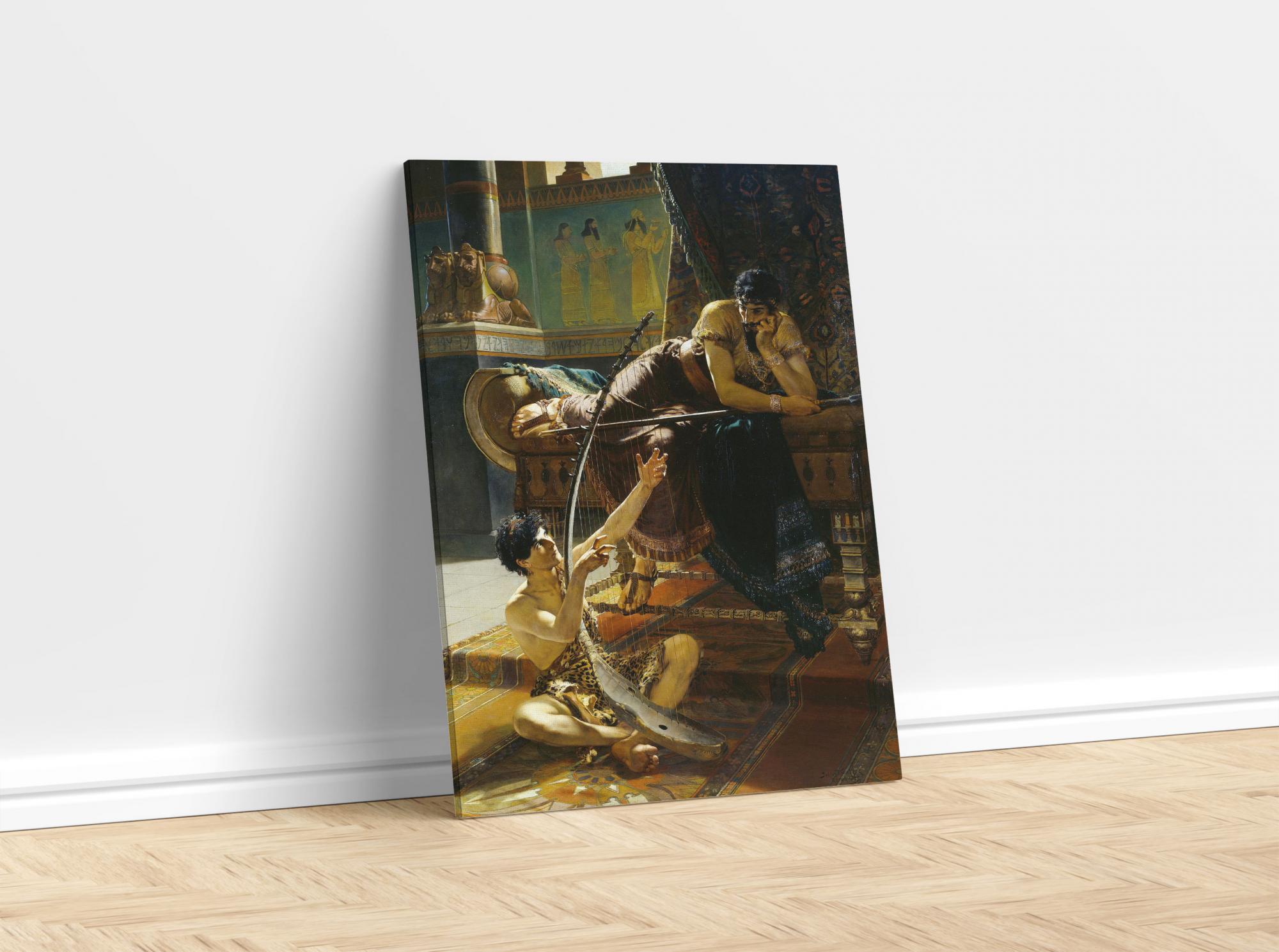 Reprodukcija „Dovydas ir Saulius“, Julius Kronberg, (1885)