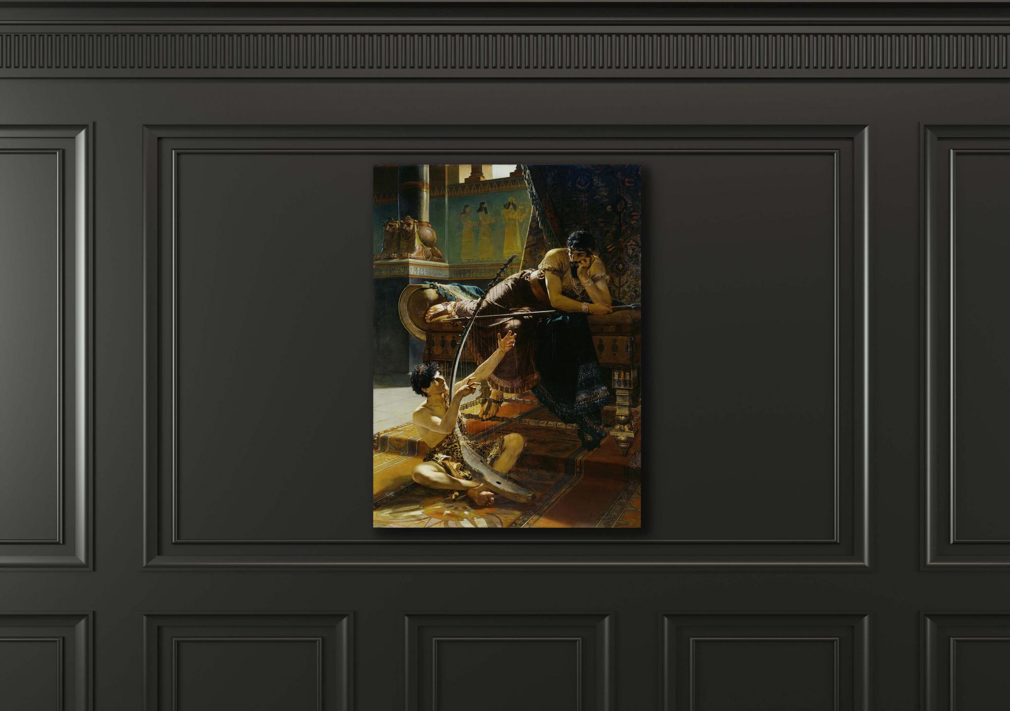 Reprodukcija „Dovydas ir Saulius“, Julius Kronberg, (1885)