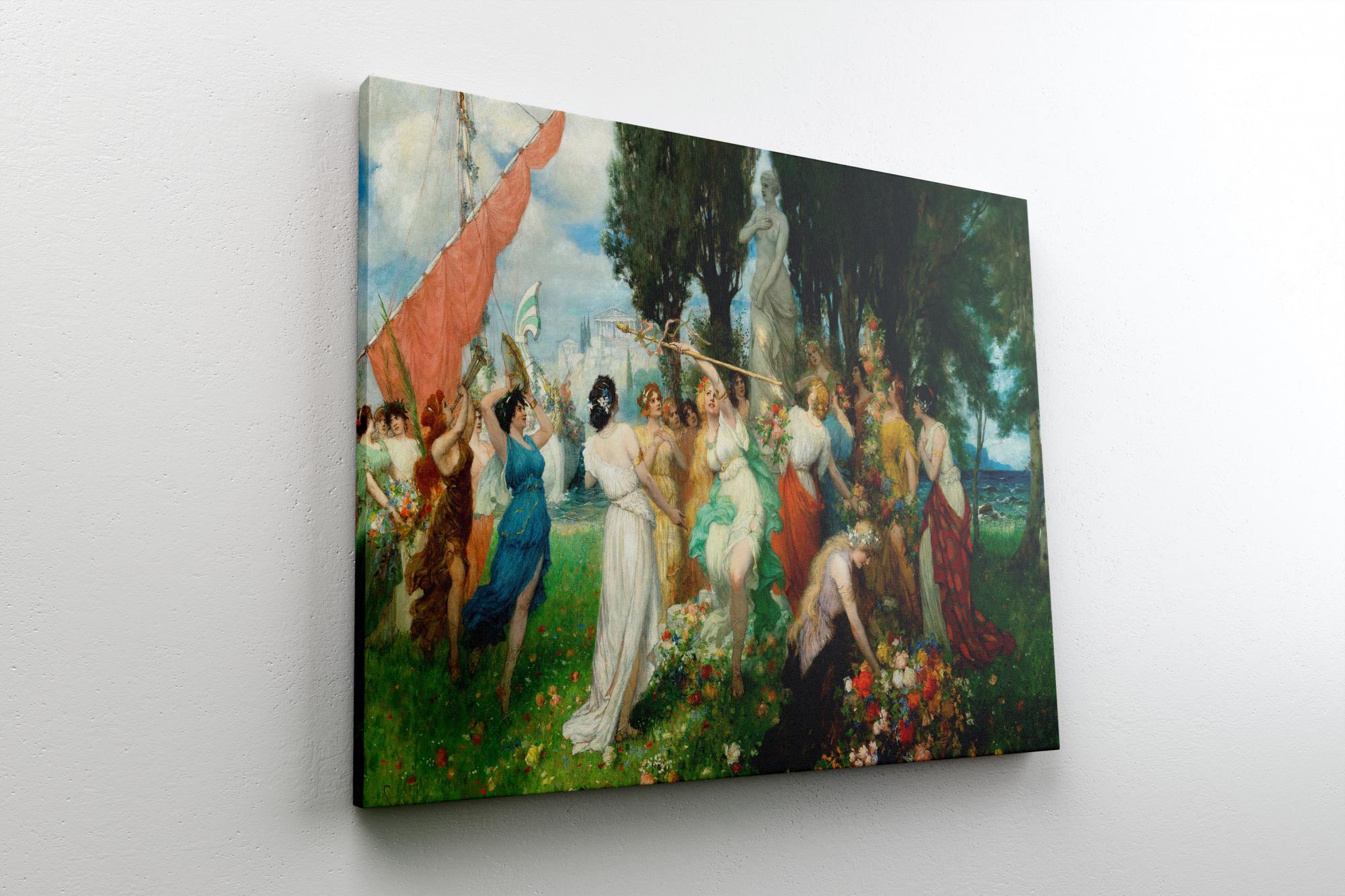 Reprodukcija „Pavasario Floros festivalis“, Ferdinand Leeke