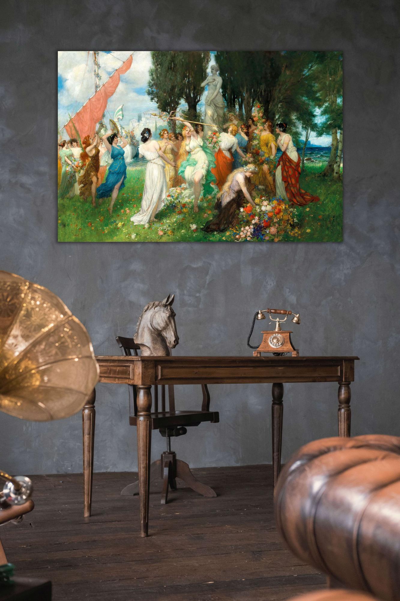 Reprodukcija „Pavasario Floros festivalis“, Ferdinand Leeke