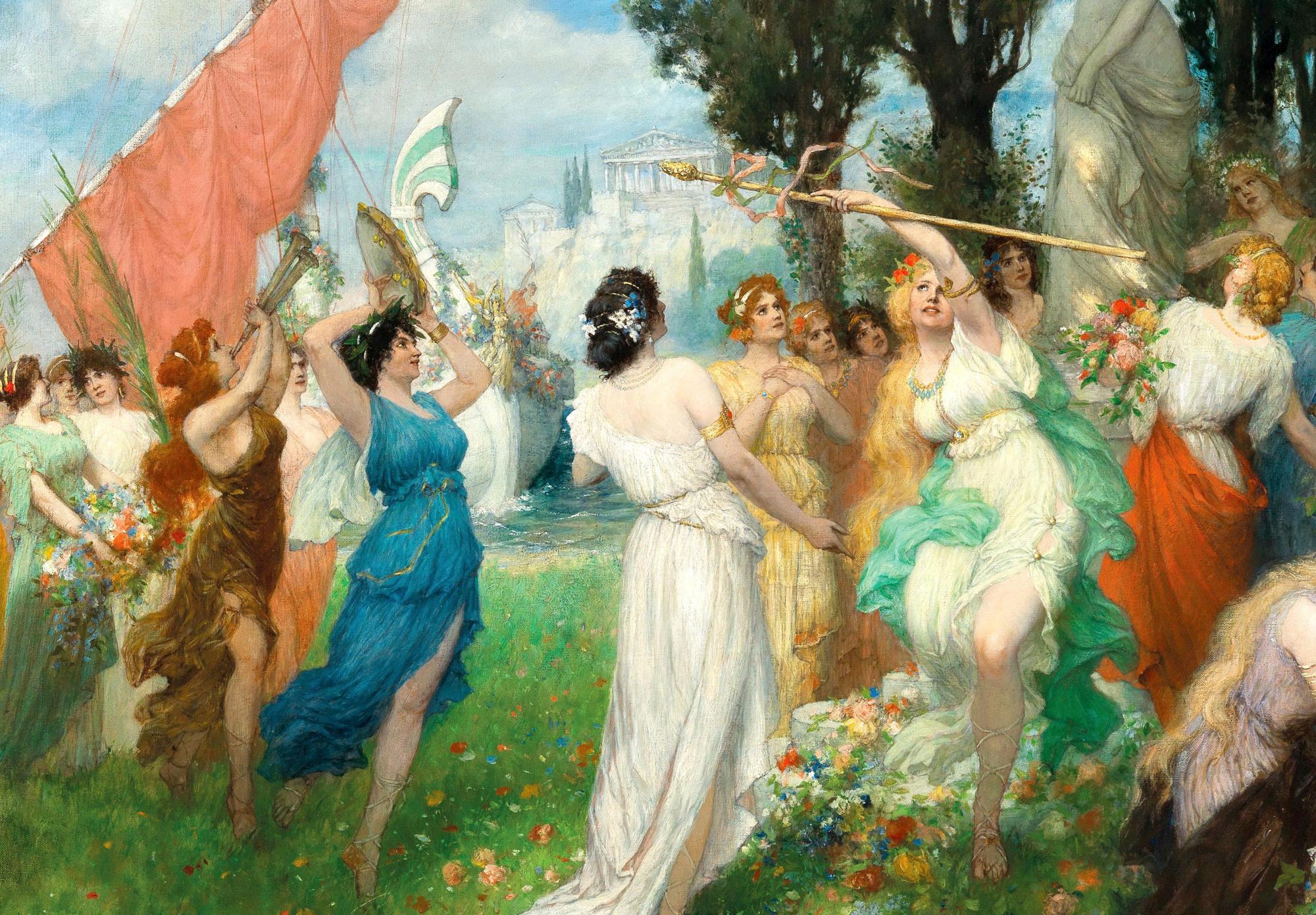 Reprodukcija „Pavasario Floros festivalis“, Ferdinand Leeke