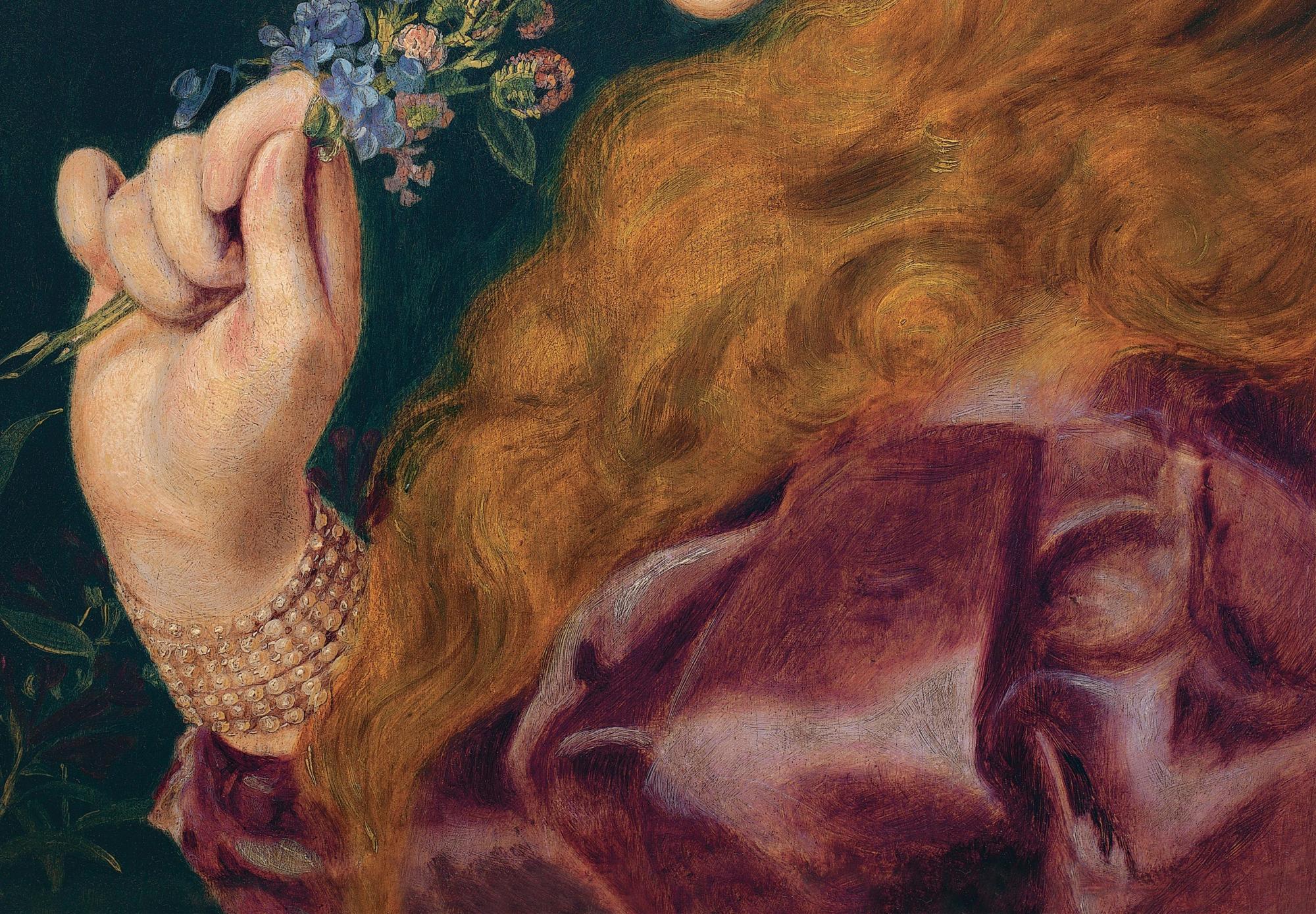 Reprodukcija „Meilės šešėlis“, Frederick Sandys, (1867)