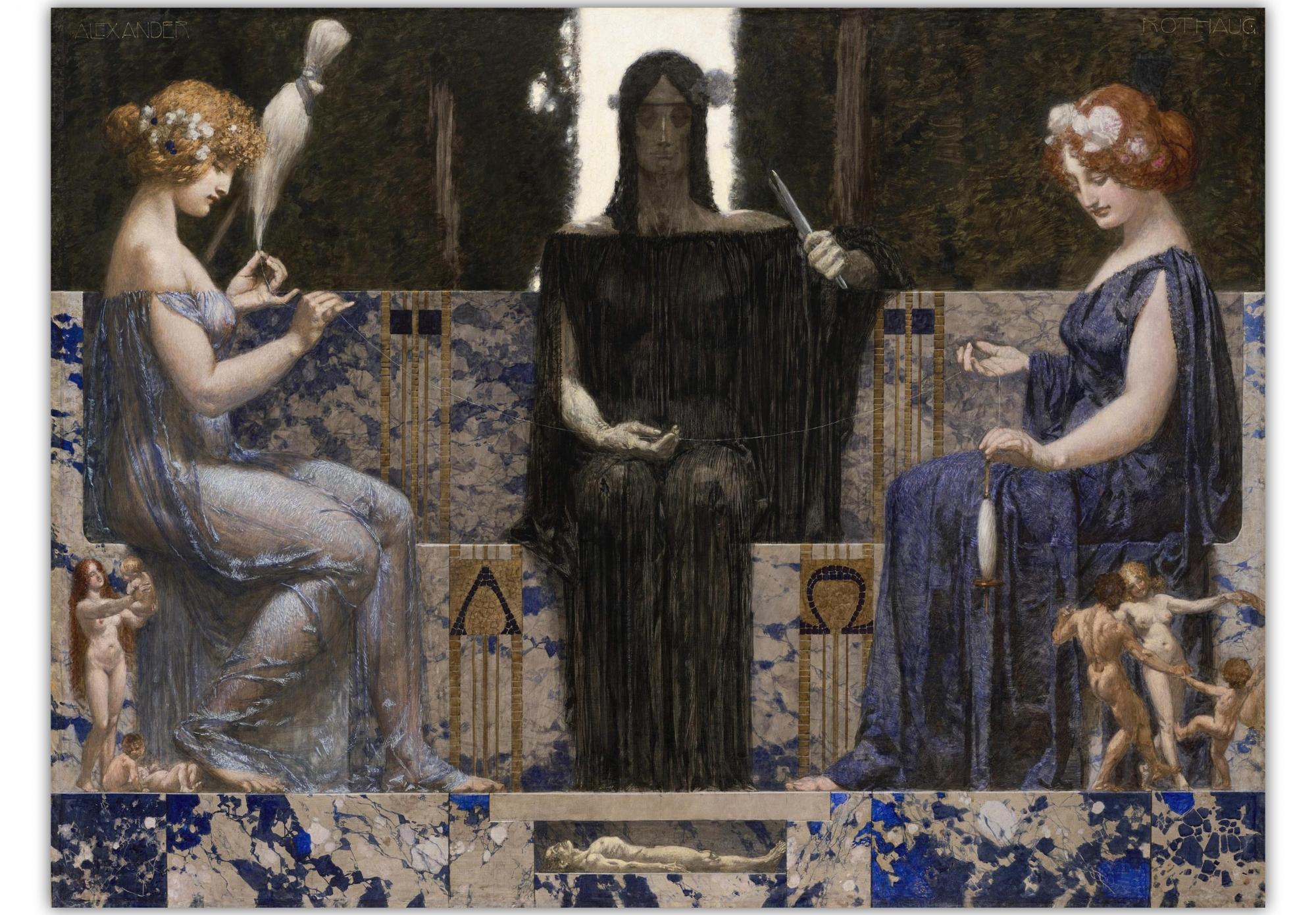 Reprodukcija „Trys likimai“, Alexander Rothaug, (1910)