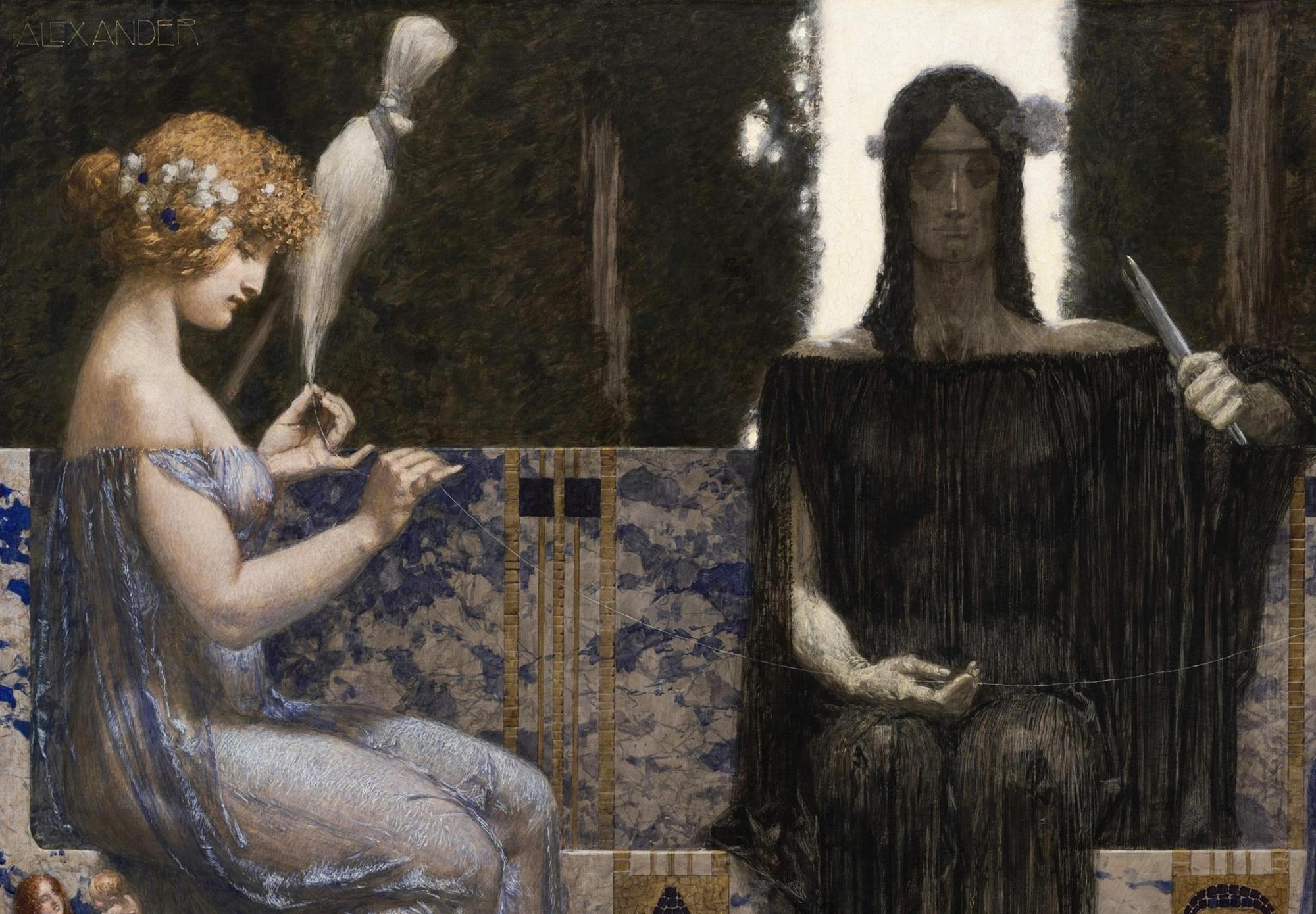 Reprodukcija „Trys likimai“, Alexander Rothaug, (1910)