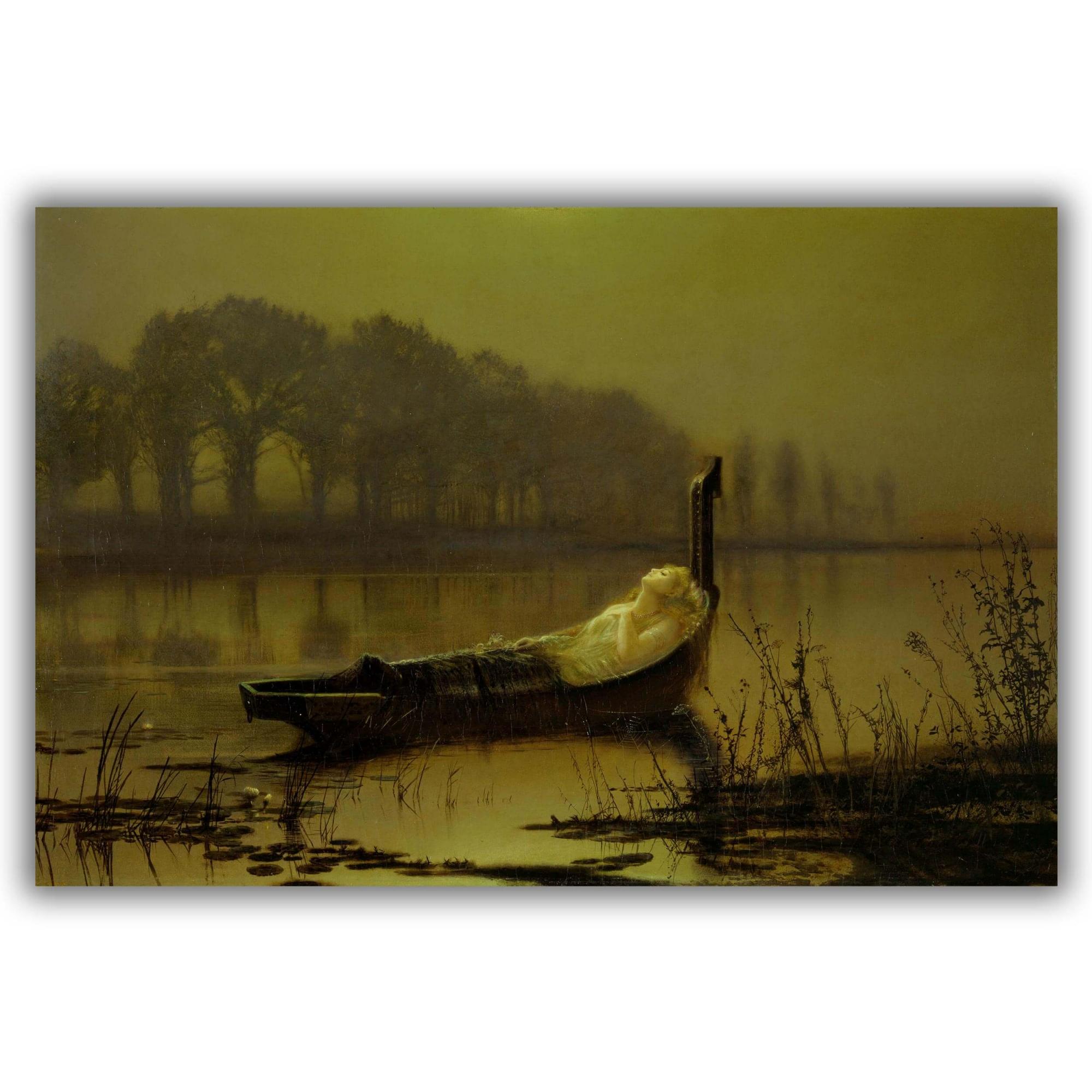 Reprodukcija „Šaloto dama“, John Atkinson Grimshaw