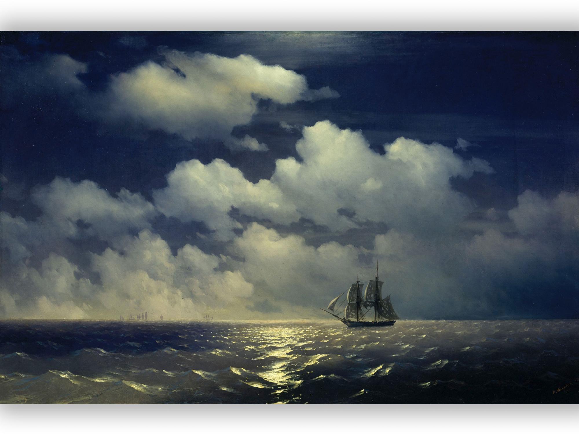 Reprodukcija „Brigas „Merkurijus“, Ivan Aivazovsky