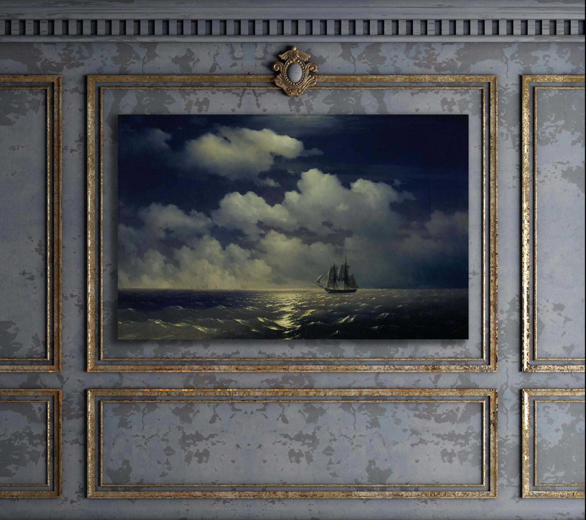 Reprodukcija „Brigas „Merkurijus“, Ivan Aivazovsky