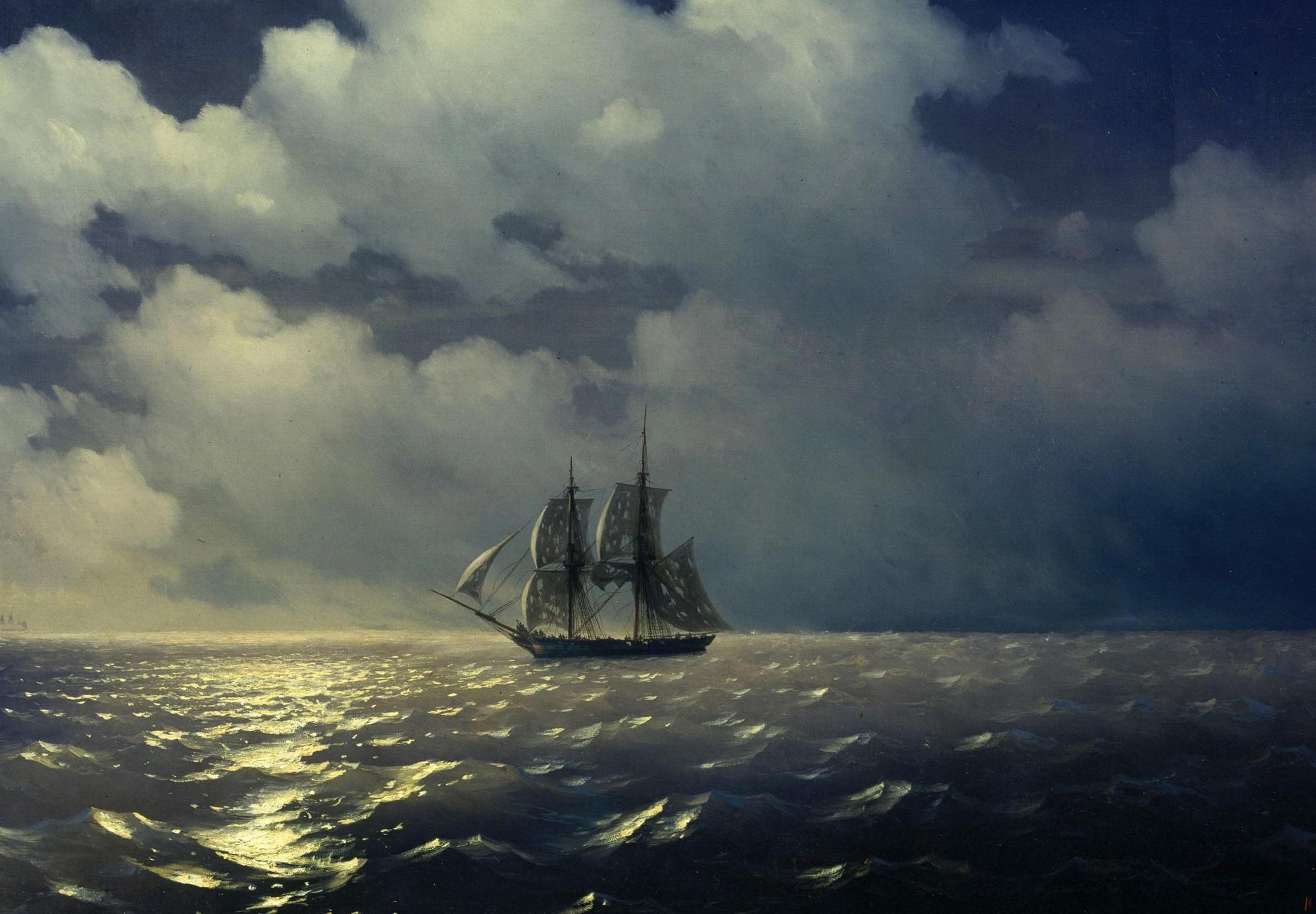 Reprodukcija „Brigas „Merkurijus“, Ivan Aivazovsky