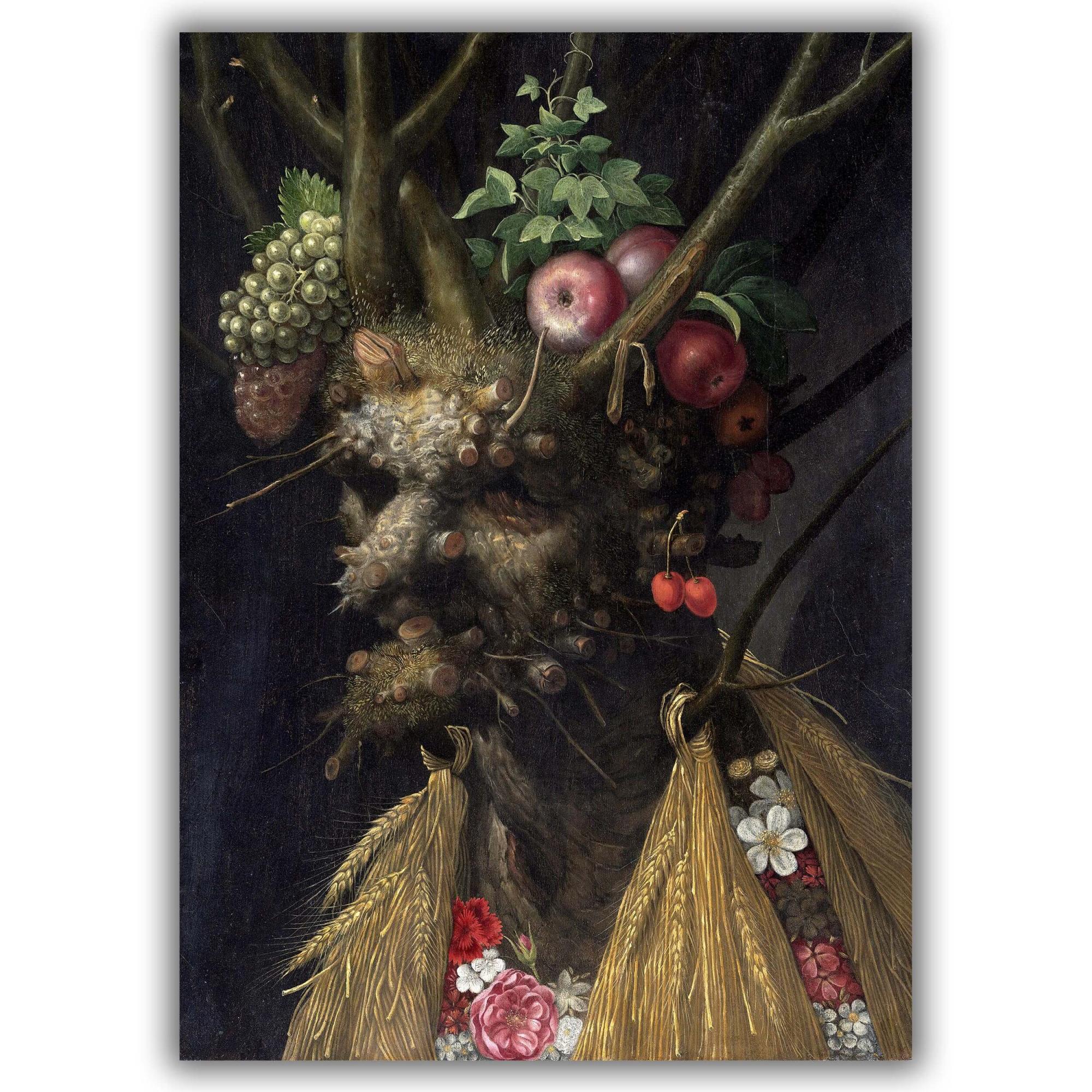 Reprodukcija „Keturi sezonai vienoje galvoje“, G. Arcimboldo