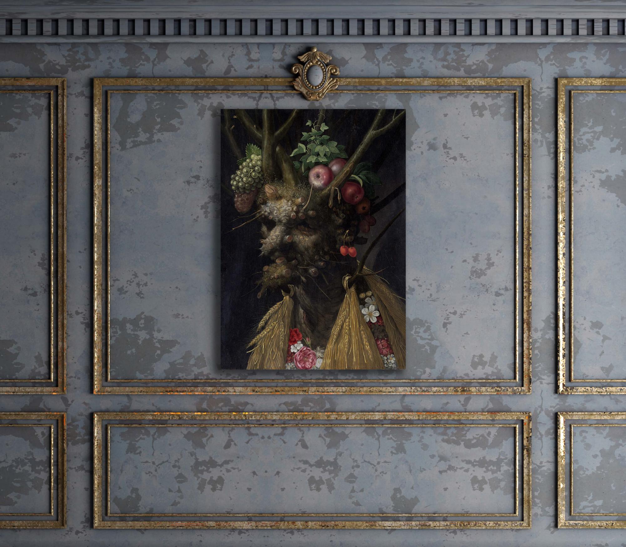Reprodukcija „Keturi sezonai vienoje galvoje“, G. Arcimboldo