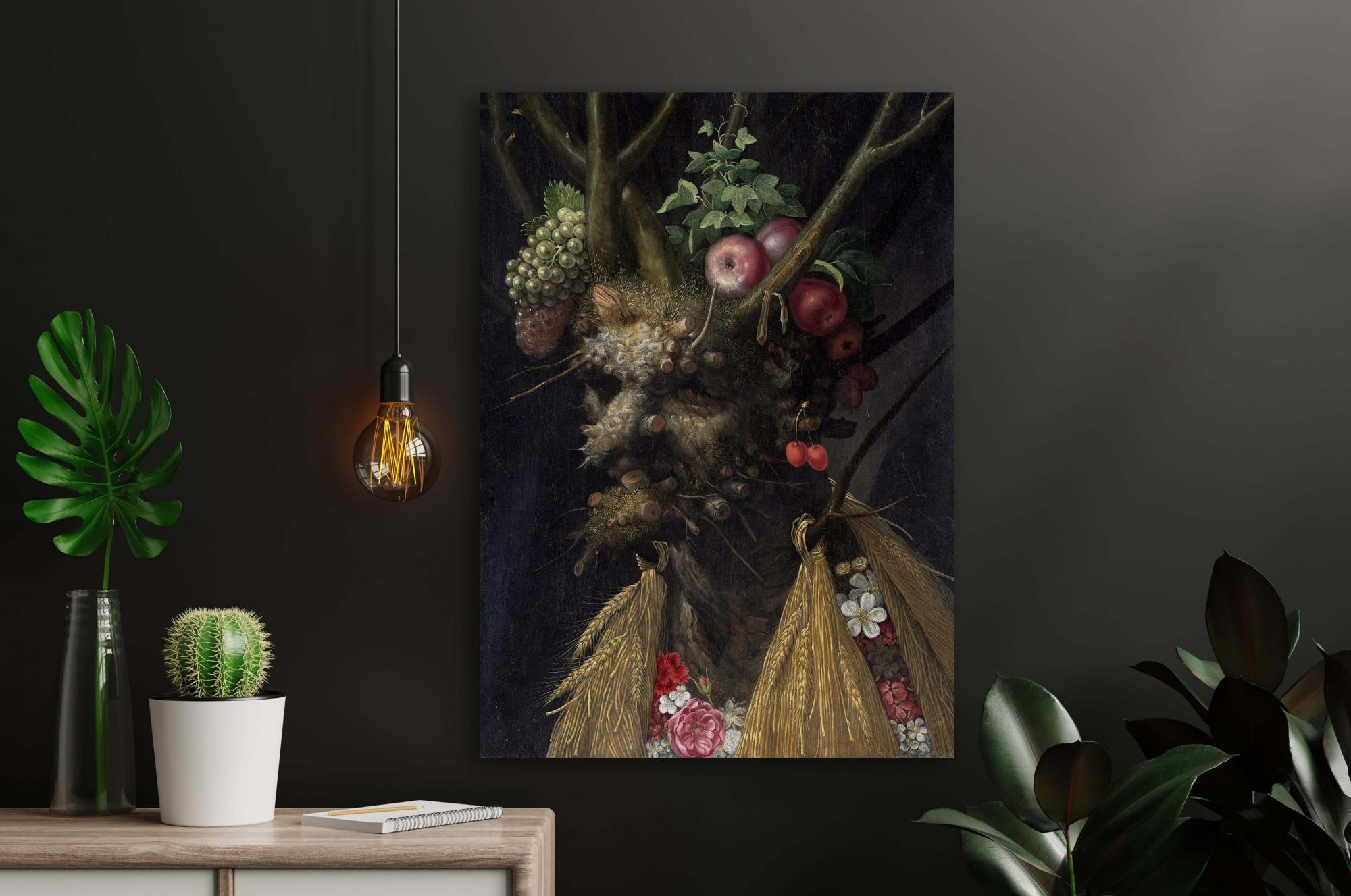 Reprodukcija „Keturi sezonai vienoje galvoje“, G. Arcimboldo