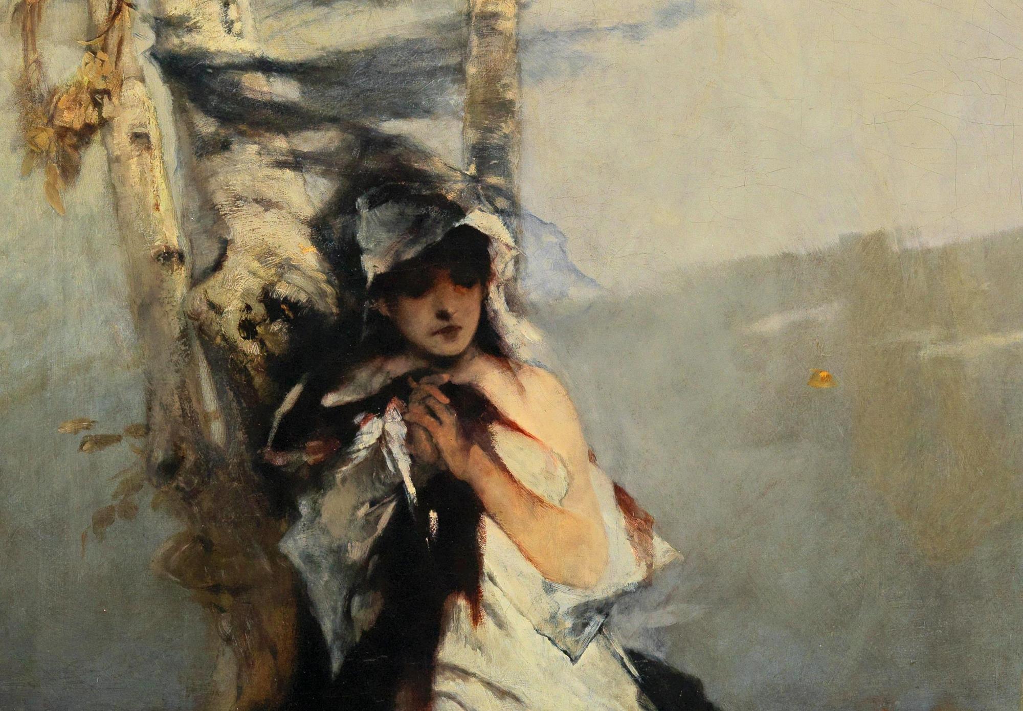 Reprodukcija „Laukimas“, Raphael von Ambros, (1880)