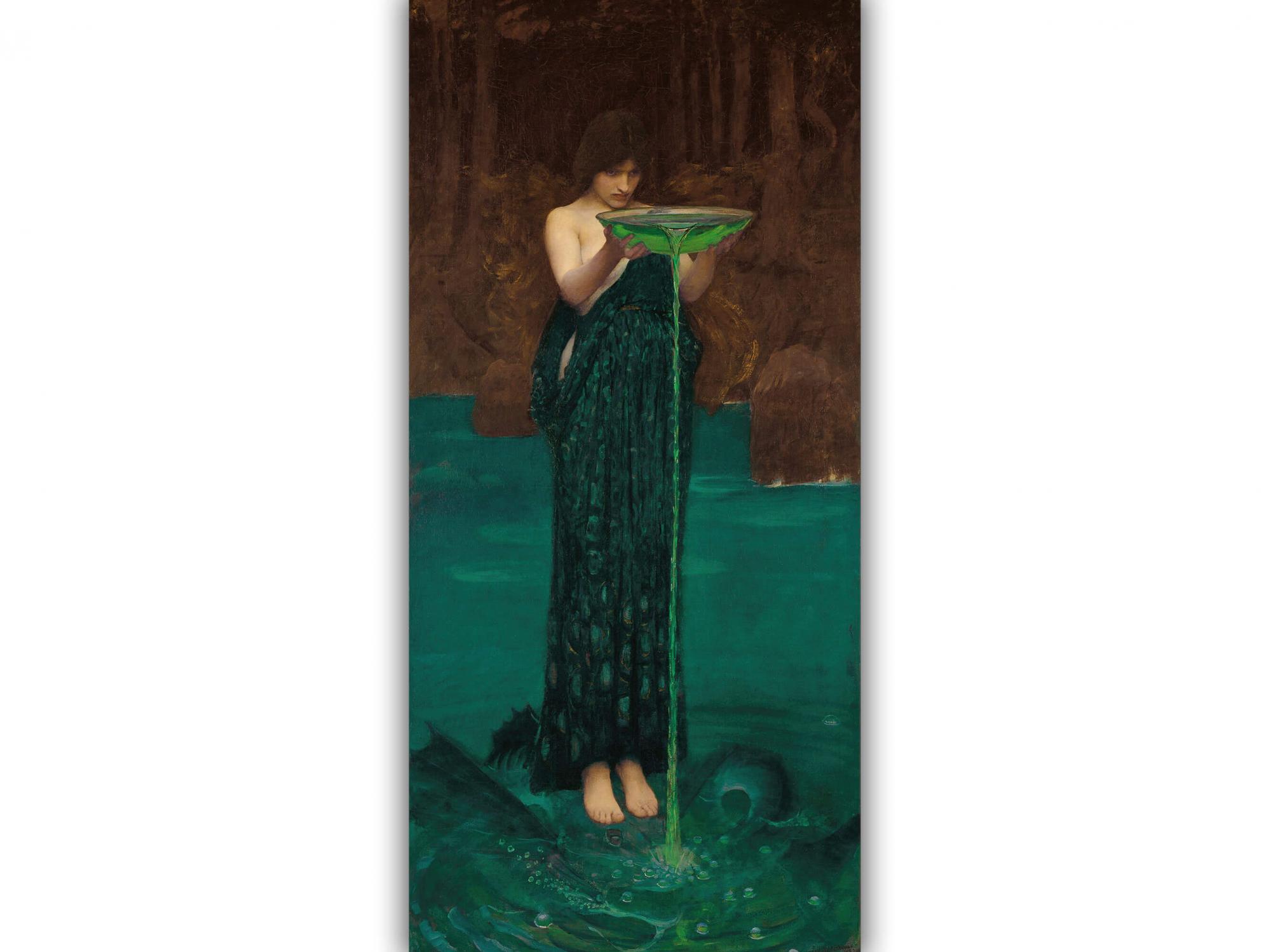 Reprodukcija „Kirkė“, John William Waterhouse, (1892)