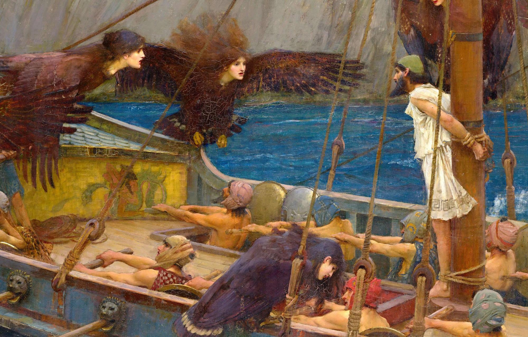 Reprodukcija „Ulisas ir sirenos“, John William Waterhouse, (1891)