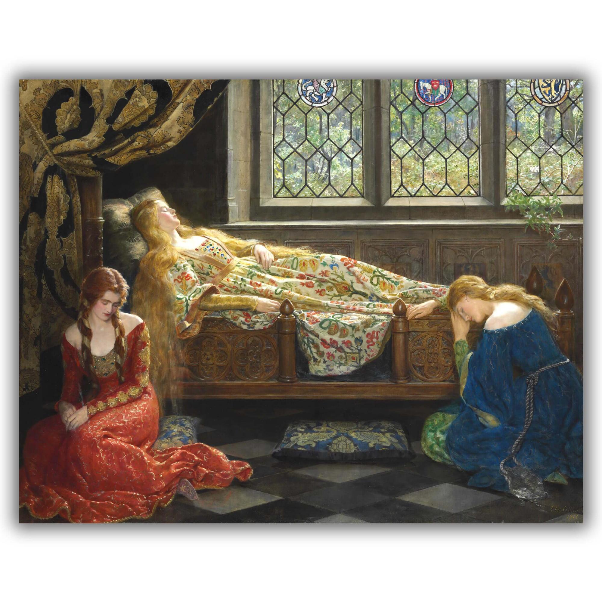 Reprodukcija „Miegančioji gražuolė“, John Collier, (1921)