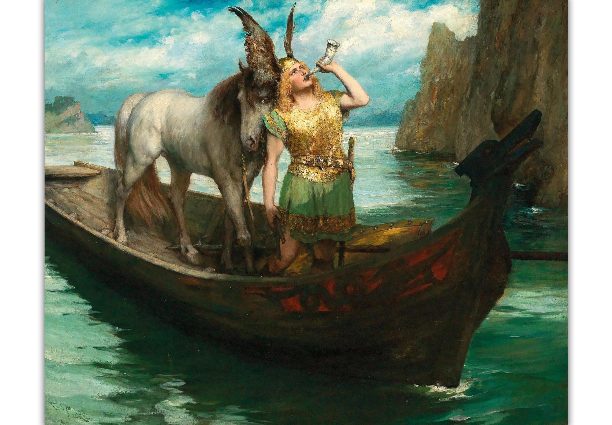 Reprodukcija „Zigfrido kelionė Reinu“, Ferdinand Leeke