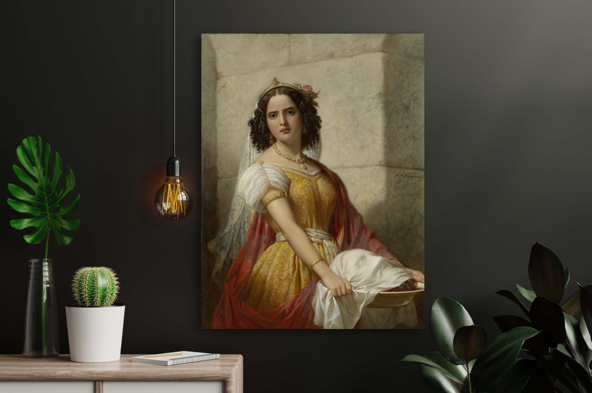 Reprodukcija „Salomėja su Jono Krikštytojo galva“, Jan Adam Kruseman, (1861)