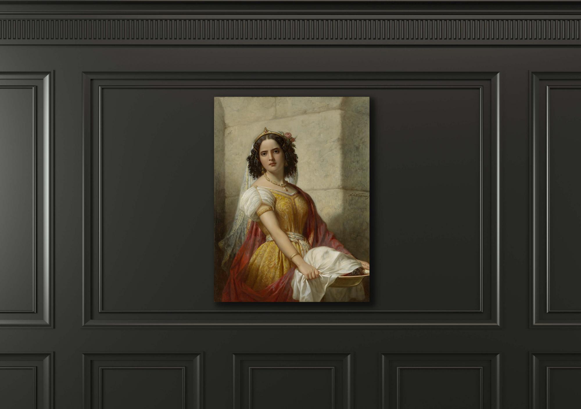 Reprodukcija „Salomėja su Jono Krikštytojo galva“, Jan Adam Kruseman, (1861)