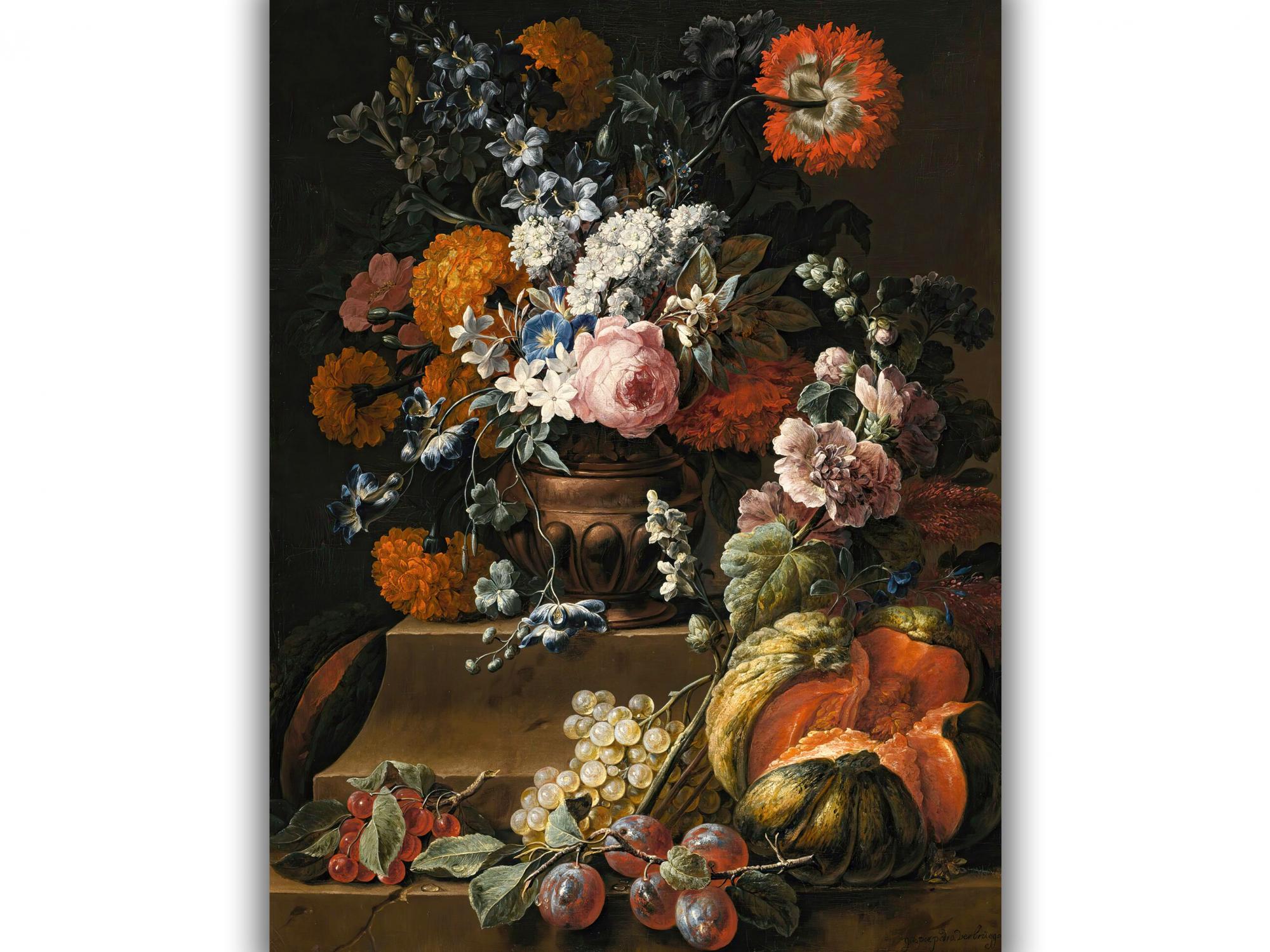 Reprodukcija „Natiurmortas su įvairiomis gėlėmis“,  Gaspar Peeter Verbruggen the Younger
