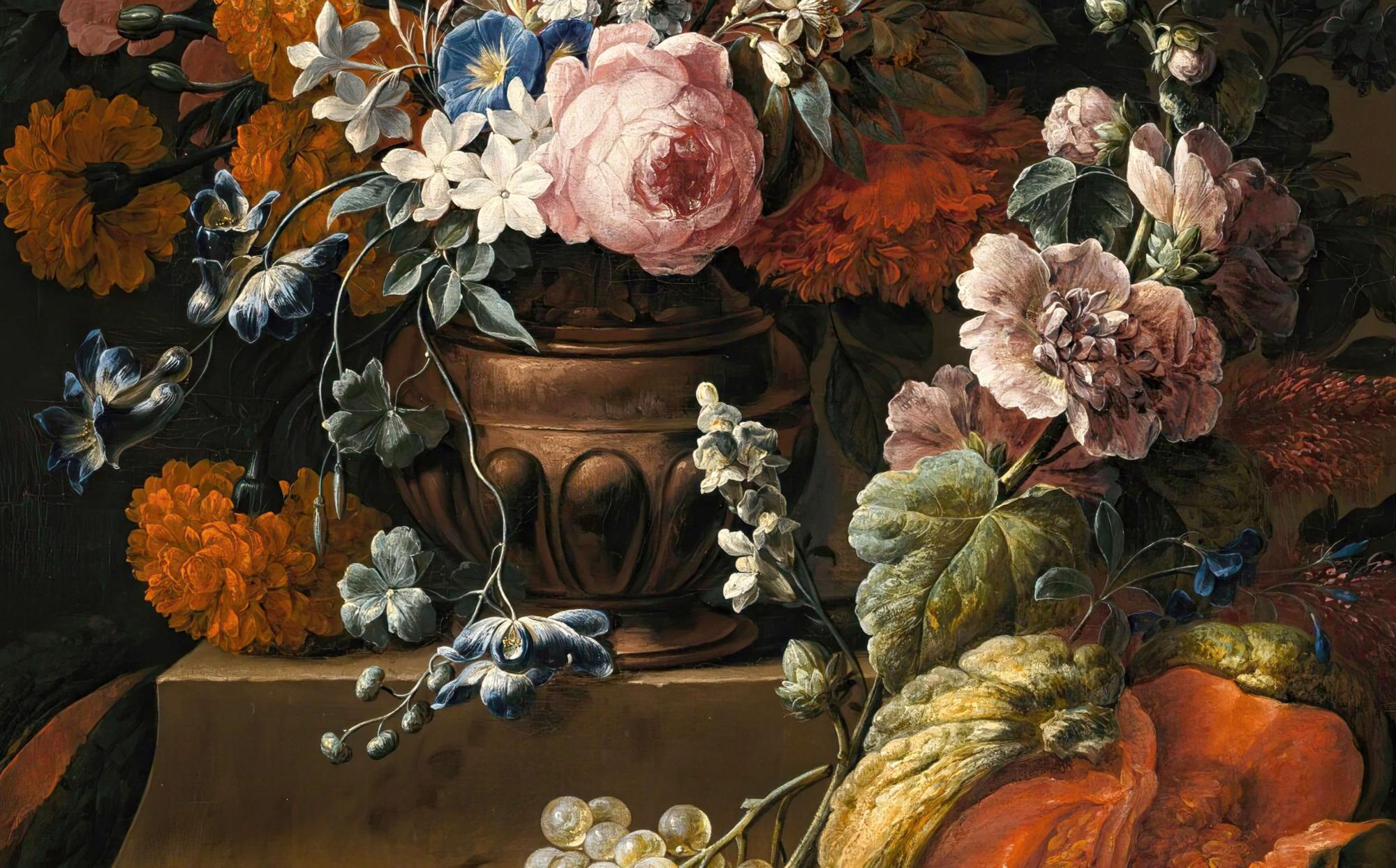 Reprodukcija „Natiurmortas su įvairiomis gėlėmis“,  Gaspar Peeter Verbruggen the Younger
