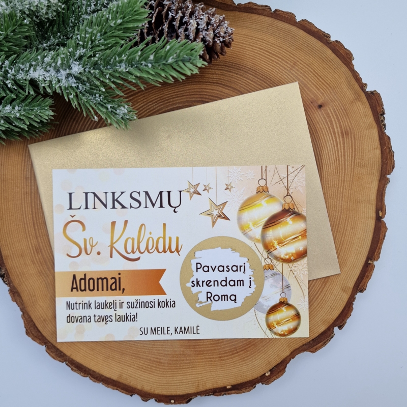 Netikras loterijos bilietas „Linksmų Kalėdų“