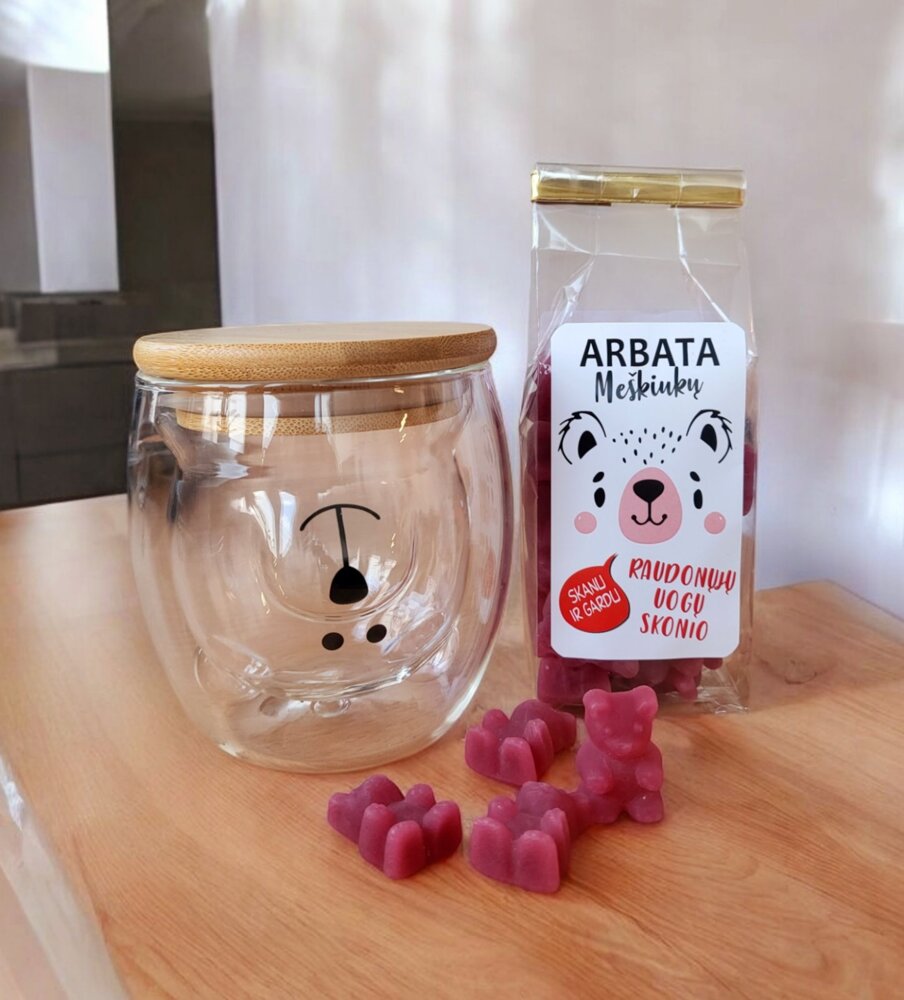 Dovanų rinkinys su meškiukų arbata