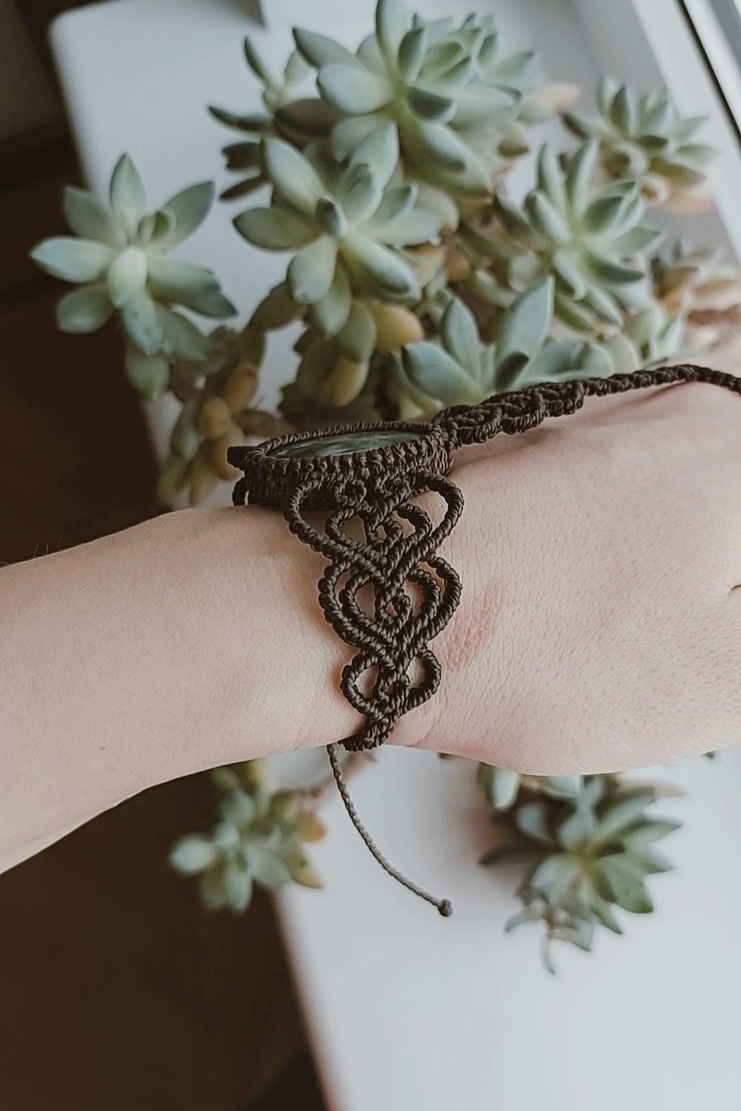 Macrame apyrankė su Labradoritu