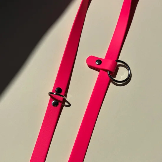 Biotano pavadėlis 19mm NEON PINK (3m ilgio)