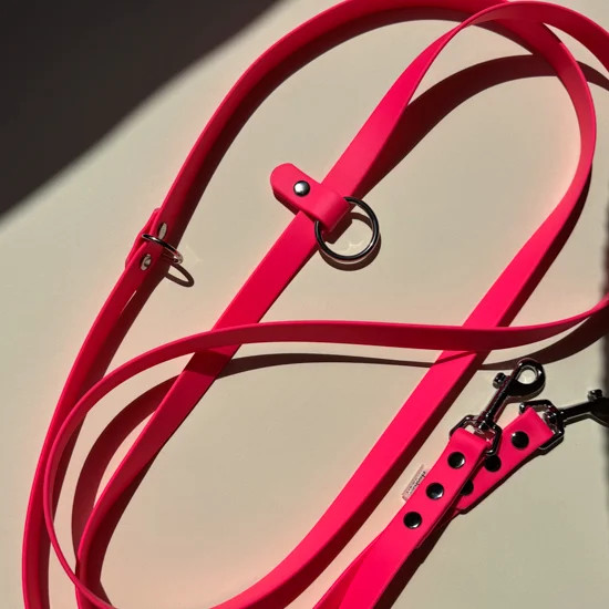 Biotano pavadėlis 19mm NEON PINK (3m ilgio)
