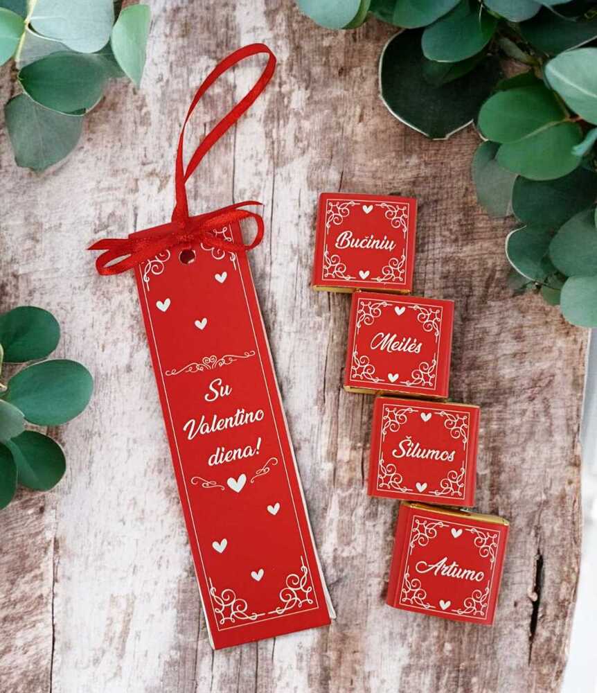 Mini šokoladukai pakuotėje „Su Valentino diena“