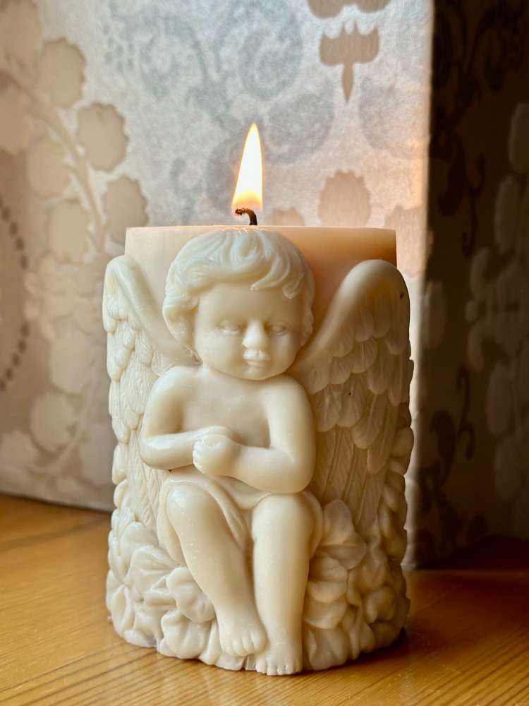Angelas žvakė, Valentino dienos angelas, Krikštynų dovana, Sakramentinė žvakė, Pirmosios komunijos dovana, Dekoro žvakė