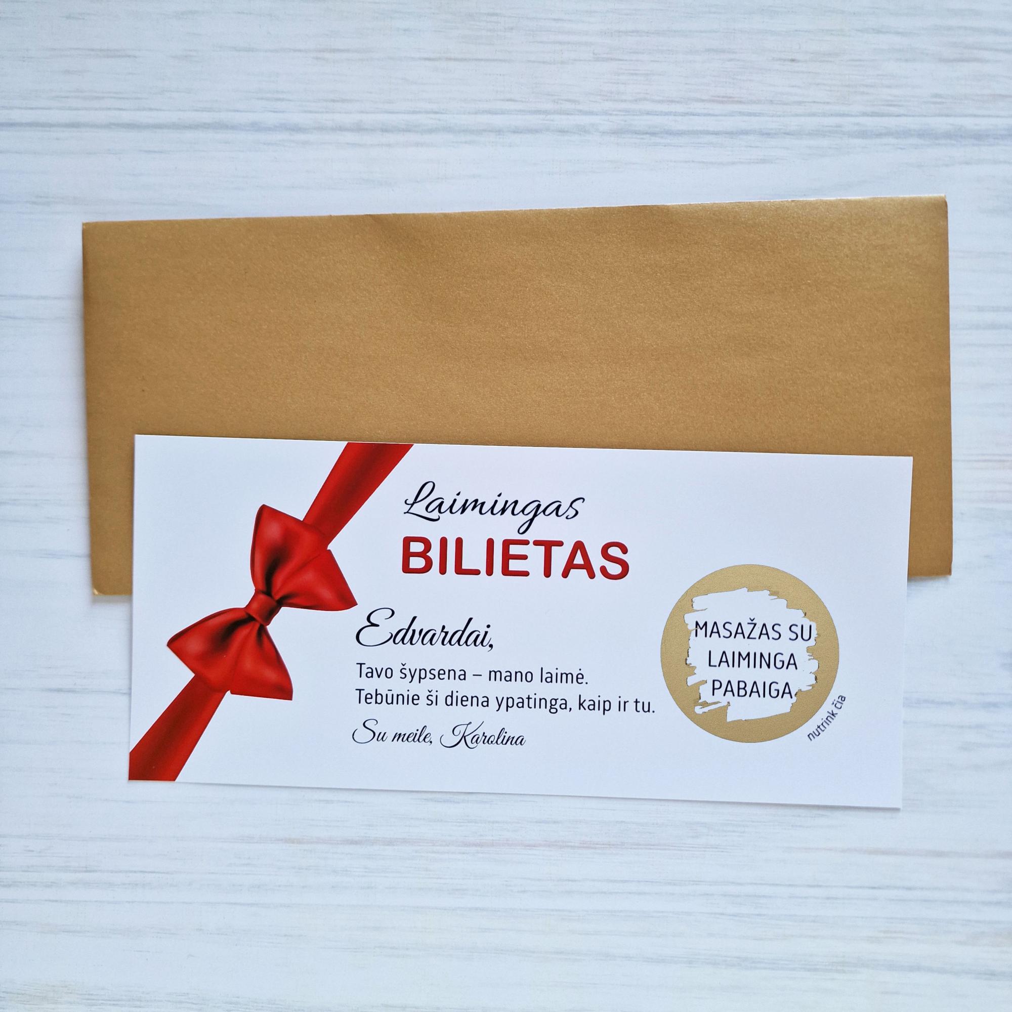 „Laimingas bilietas“ – Valentino dienos dovana